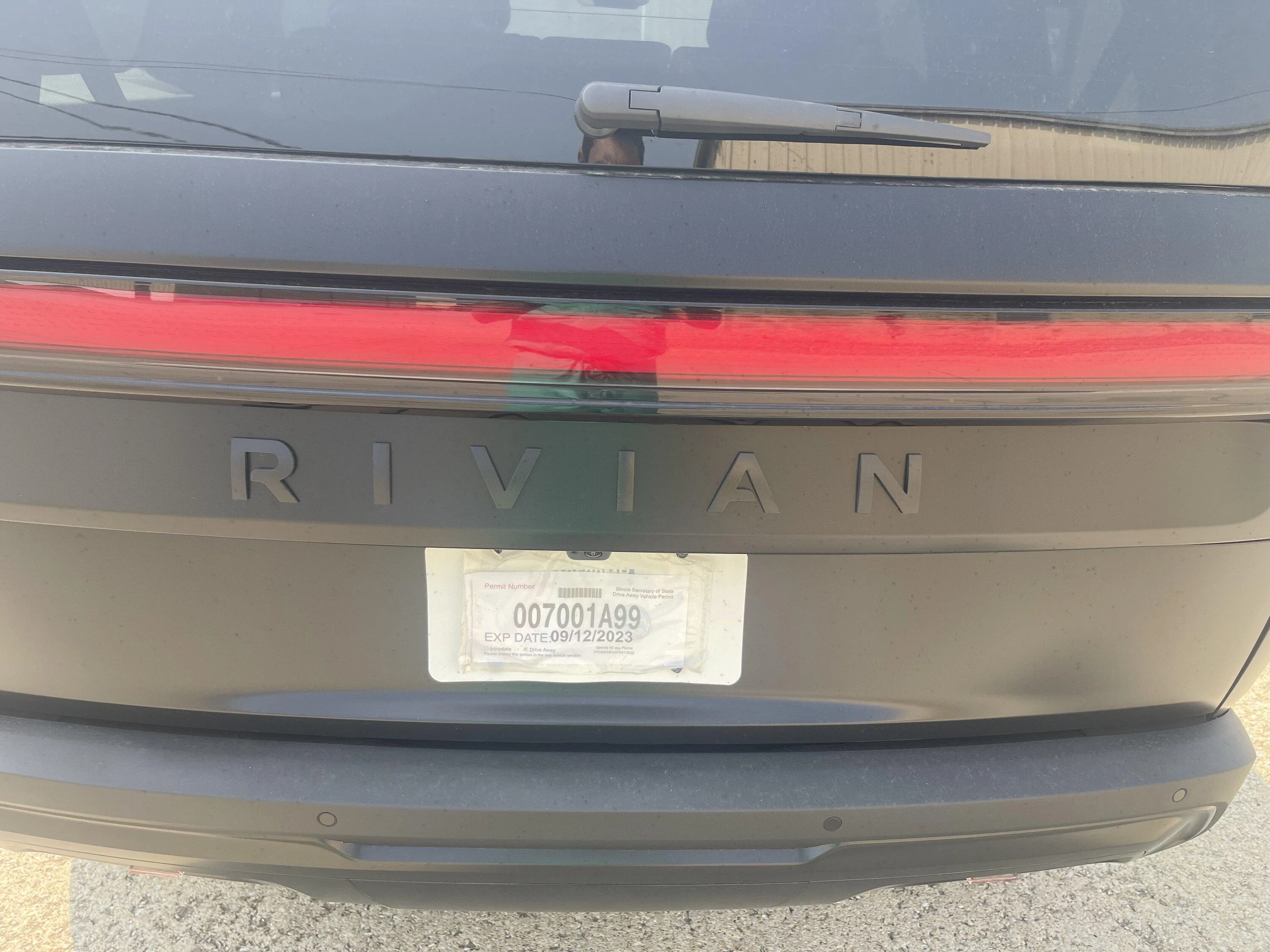 Rivian R1T R1S Blacked Out Stealth Wrapped Entire R1S IMG_3531