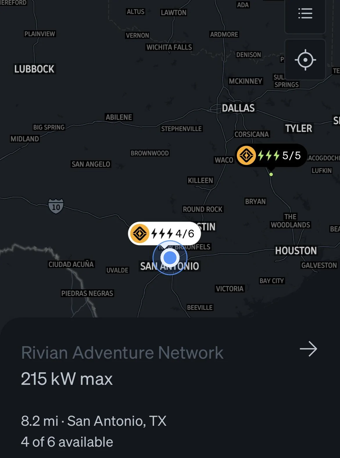 Rivian R1T R1S RAN Rivian Charging Stations Locations Map via Google Maps IMG_7709