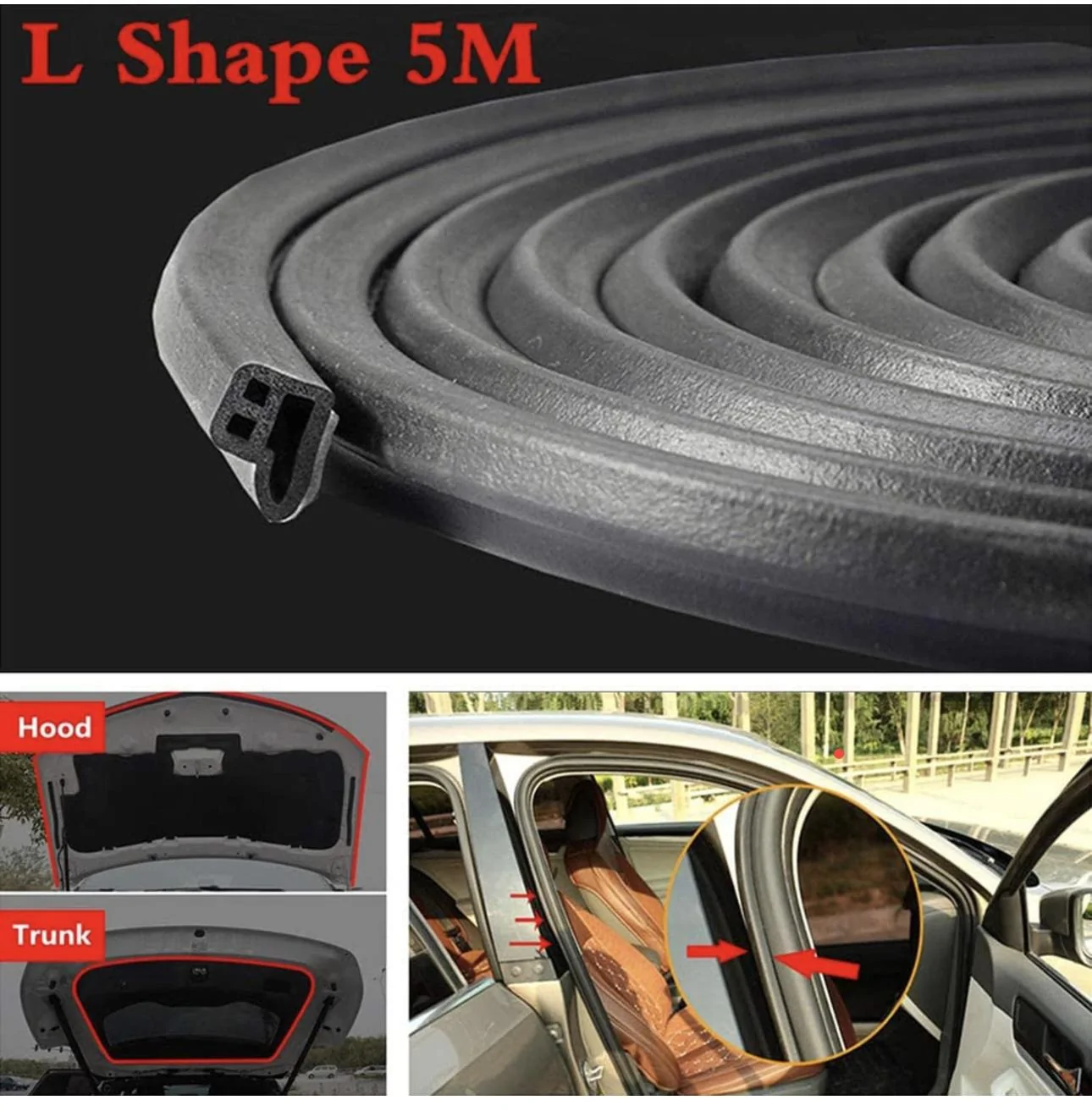 Rivian R1T R1S Wind noise solved at last -- using tube rubber seal IMG_2984
