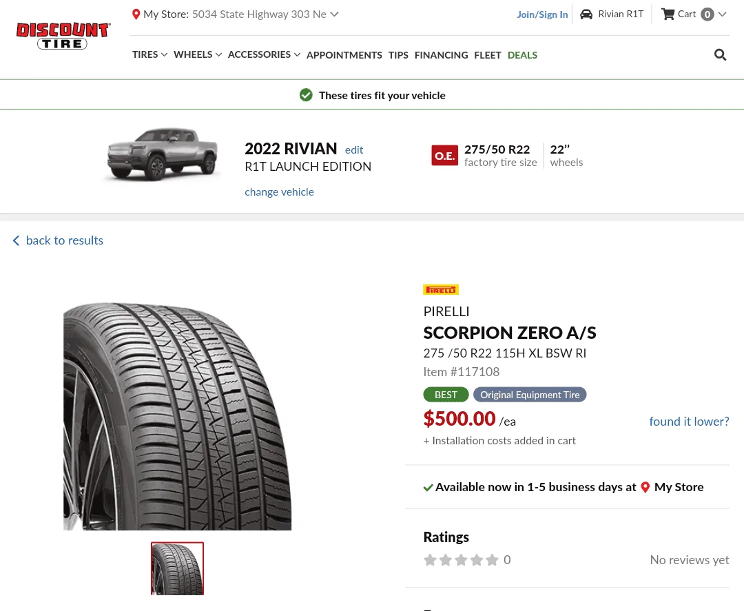 Rivian R1T R1S Scorpion AS+ tire swap (from 20" Scorpion AT) - WOW big difference Screenshot_20230809-192651~2
