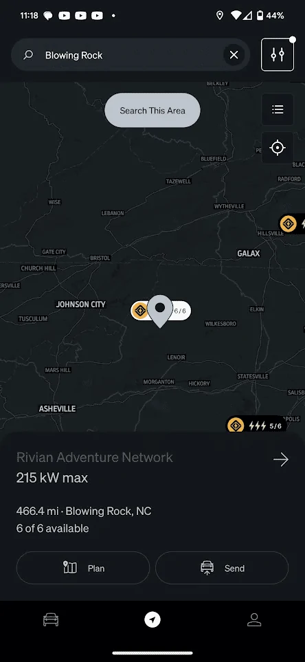 Rivian R1T R1S RAN Rivian Charging Stations Locations Map via Google Maps 1691767250009