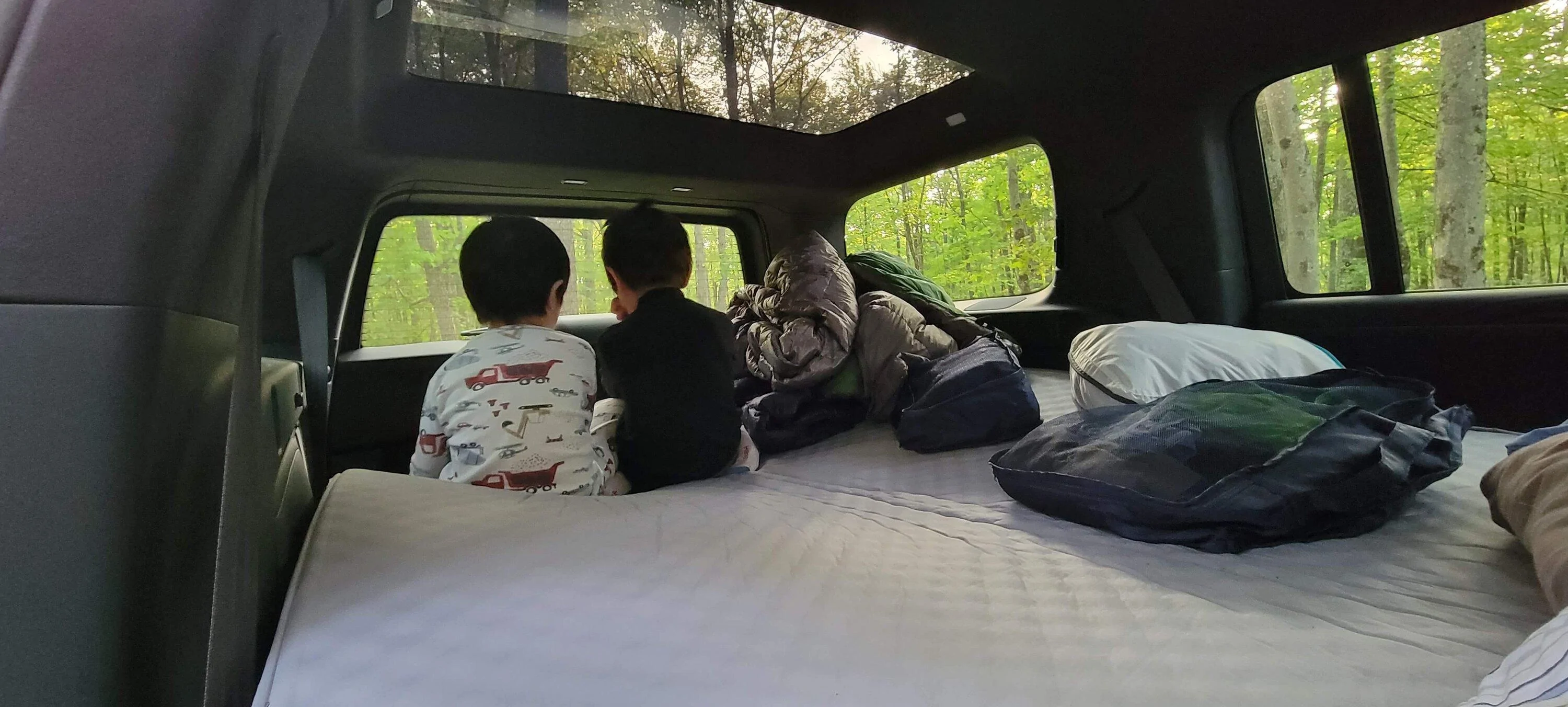 Rivian R1T R1S Camping in R1S - First time thoughts 20230610_190039