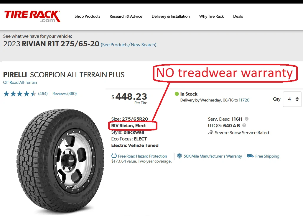 Rivian R1T R1S 5 tire rotation experiences? 1692044784519