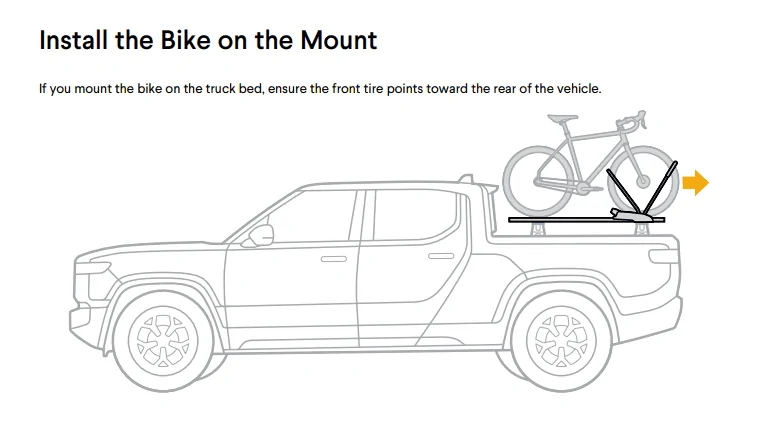 Rivian R1T R1S Bed mounted vs hitch mounted bike rack? Screenshot 2023-08-15 104626