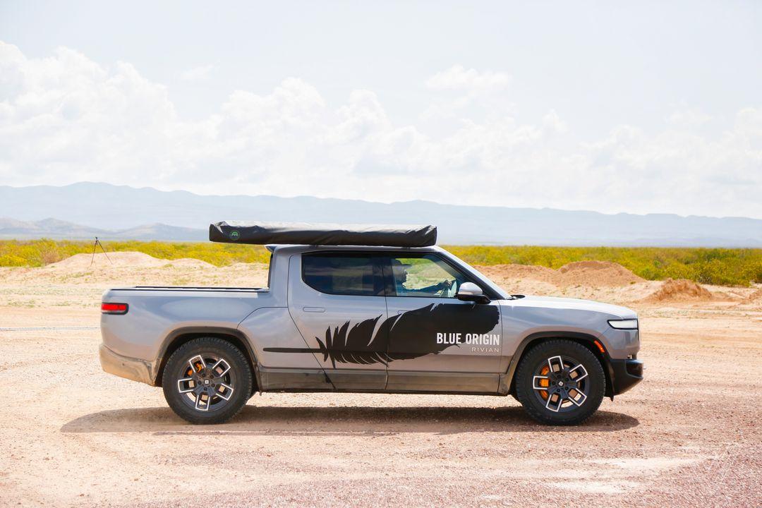 Rivian R1T R1S Rivian sightings on random media (post yours) rivian_blue_origin_4830