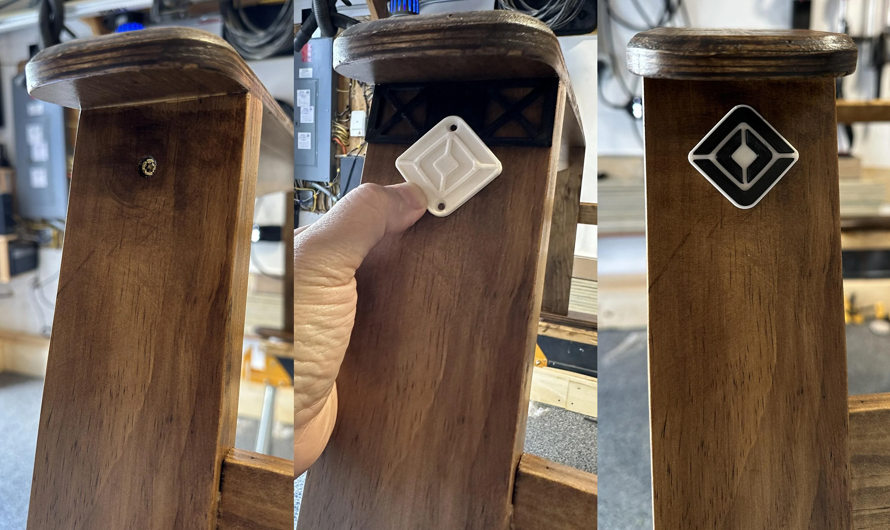 Rivian R1T R1S DIY Ladder Rack using wood rivianLogo