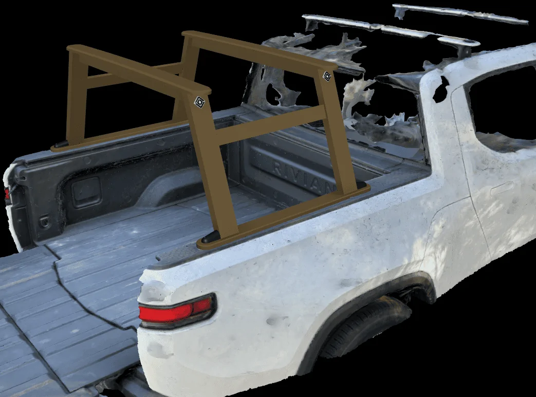 Rivian R1T R1S DIY Ladder Rack using wood 1692388567180