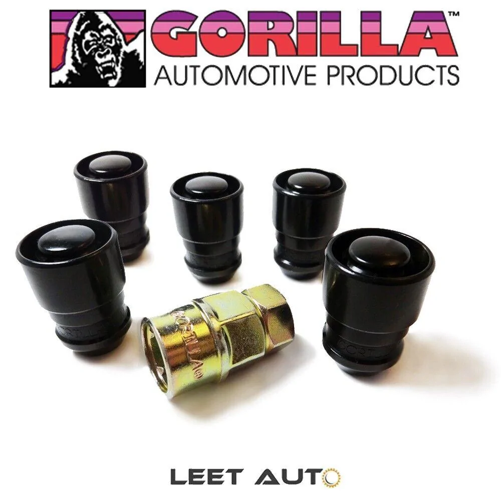 Rivian R1T R1S Gorilla X2 Wheel Locks, 14mm x 1.50, Bulge Acorn, Black, 14x1.5, 71641XBC IMG_3900