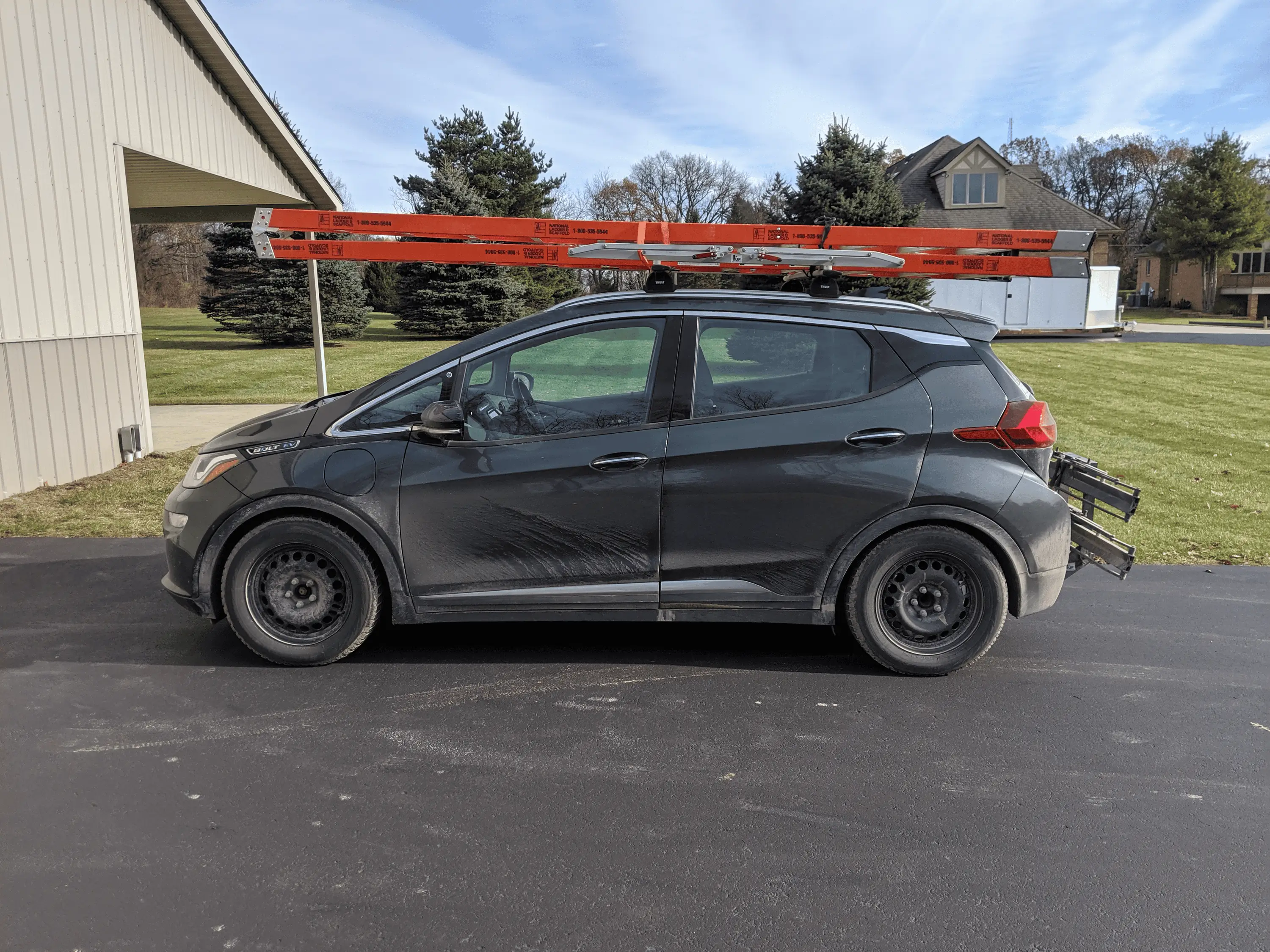 Rivian R1T R1S DIY Ladder Rack using wood 1692647708978
