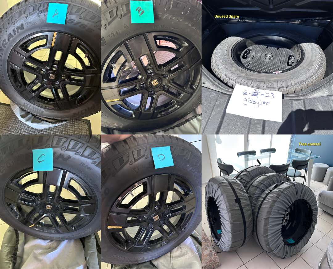 Rivian R1T R1S FOR SALE - 20" AT Darks + Spare - $4800 Glam