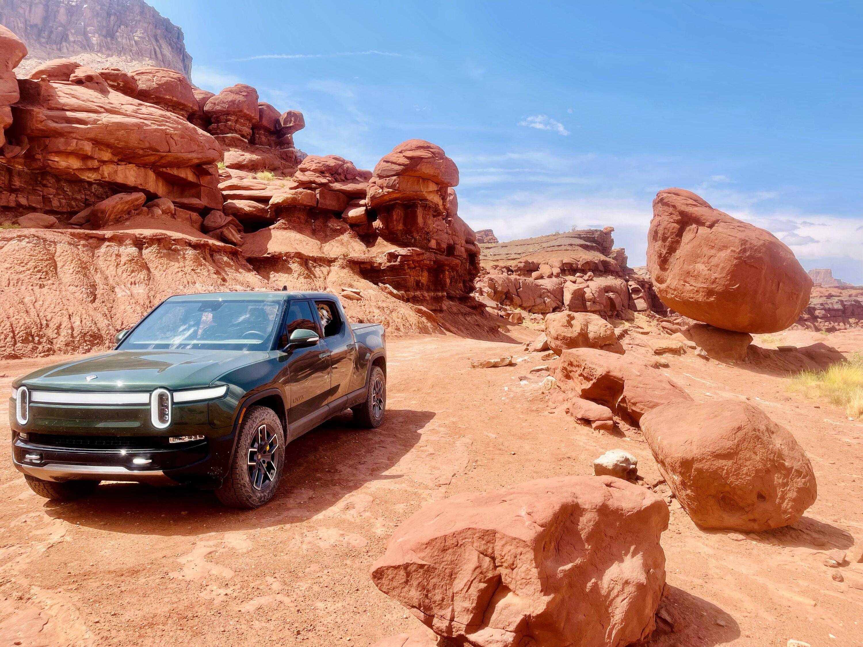 Rivian R1T R1S Exploring Moab with my R1T and dogs IMG_9554