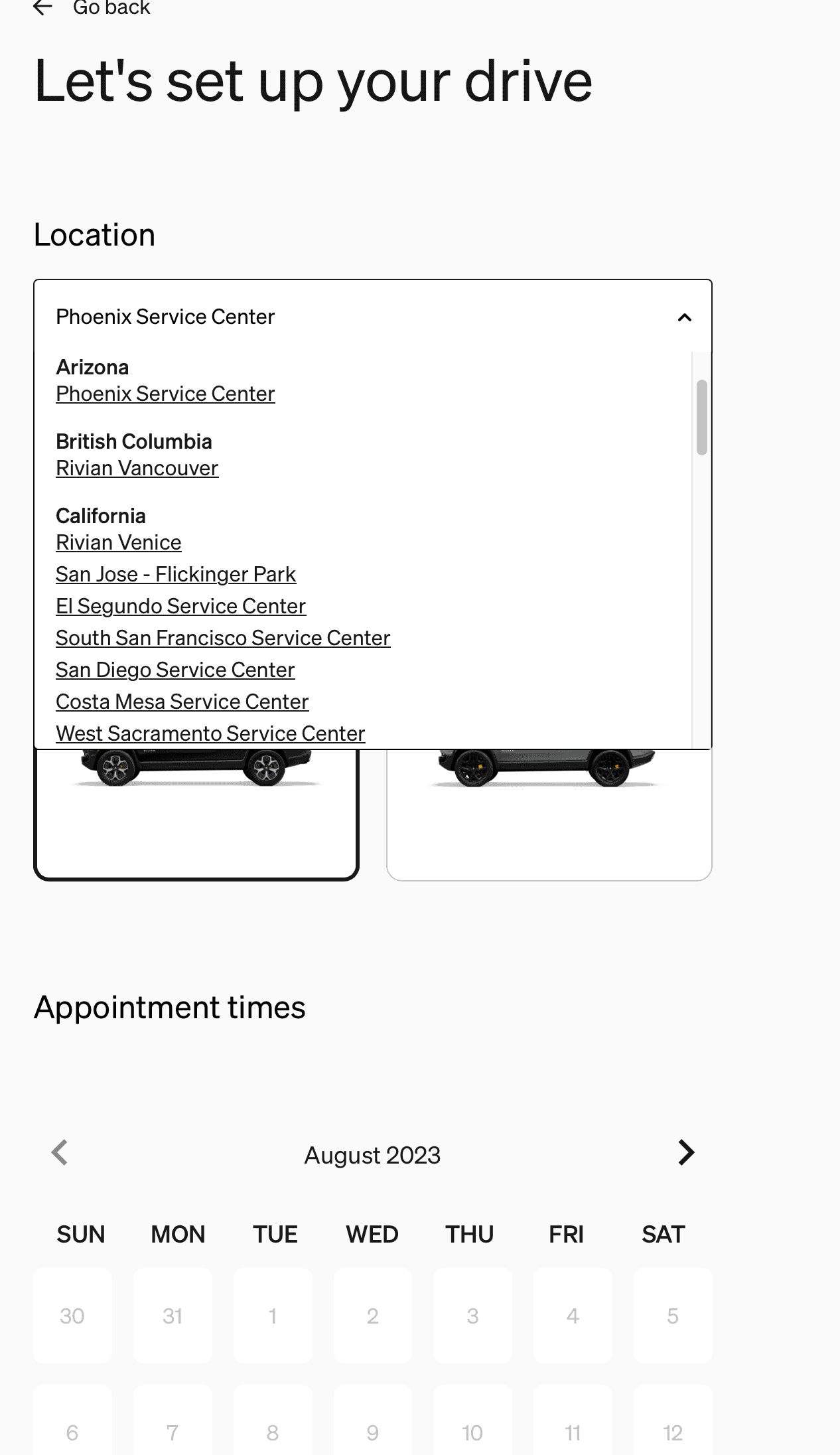 Rivian R1T R1S Ontario Service Centre Location Screenshot 2023-08-24 at 09.34.11