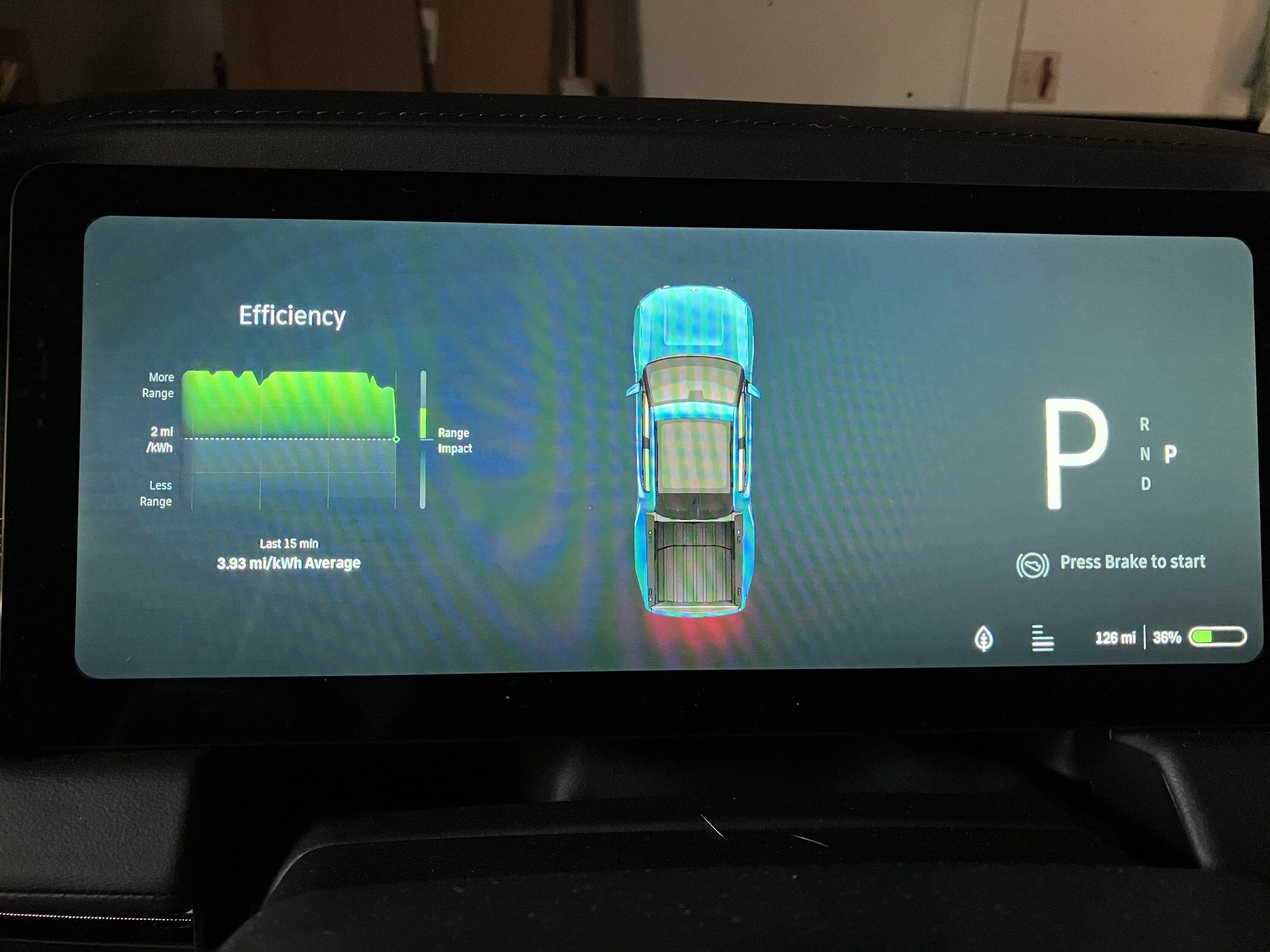 Rivian R1T R1S Driver display efficiency meter clipping? IMG_7155