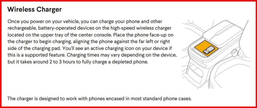 Rivian R1T R1S When will Rivian release new design for wireless charging pad? Screenshot 2023-08-26 081547