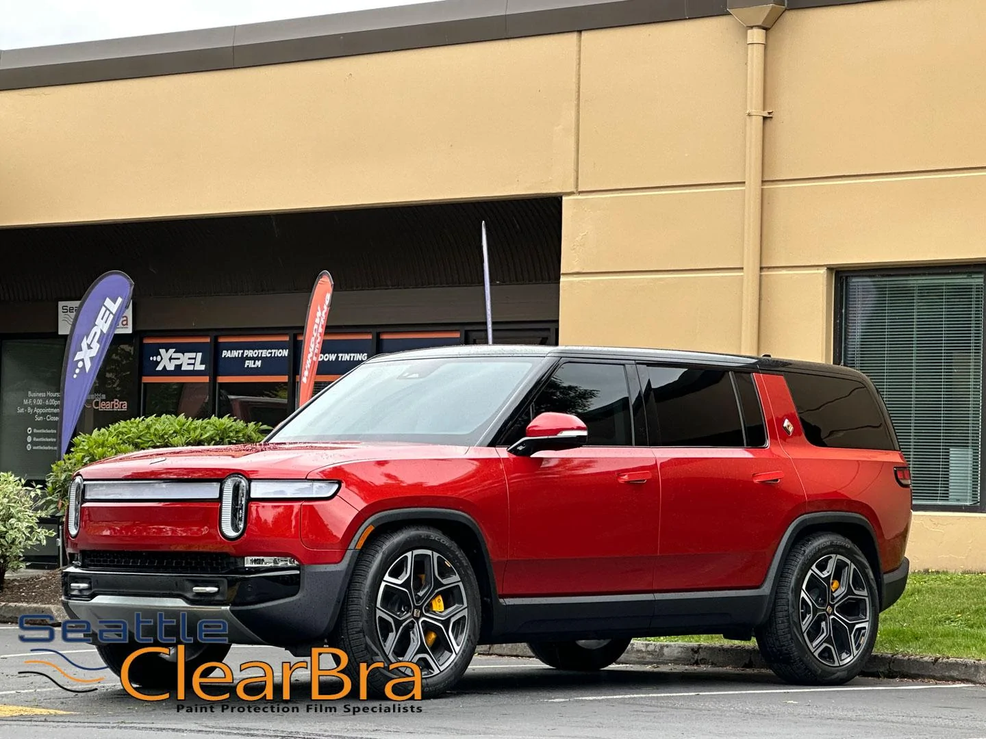Rivian R1T R1S PNW Roll Call rivian-r1s-canyon-red-xpel-ultimate-fusion-seattle-redmond-clear-bra-ppf-paint-protection-fil