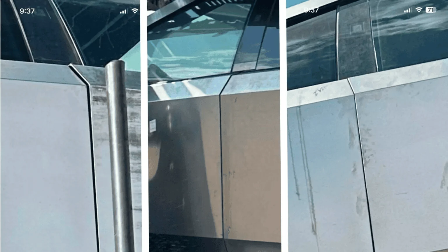 Rivian R1T R1S Cybertruck Spyshots: Panel Gaps Look Predictably Bad 1693351228170