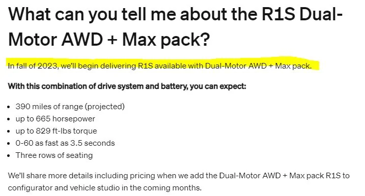 Rivian R1T R1S R1T Max - locking configuration vs R1S Max Captur