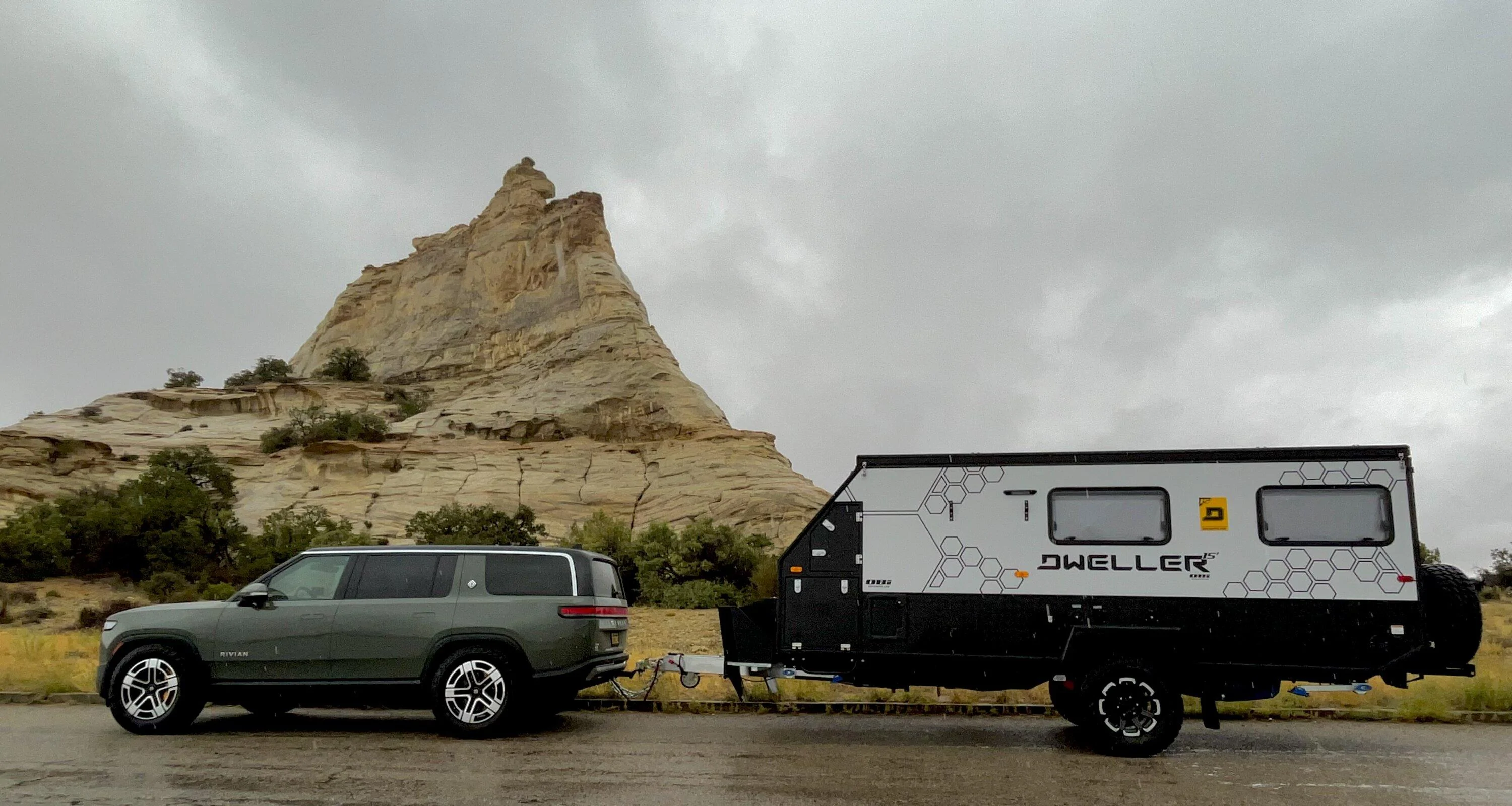 Rivian R1T R1S >2,300 mi. Towing DWELLER Trailer w/ R1S IMG_0641