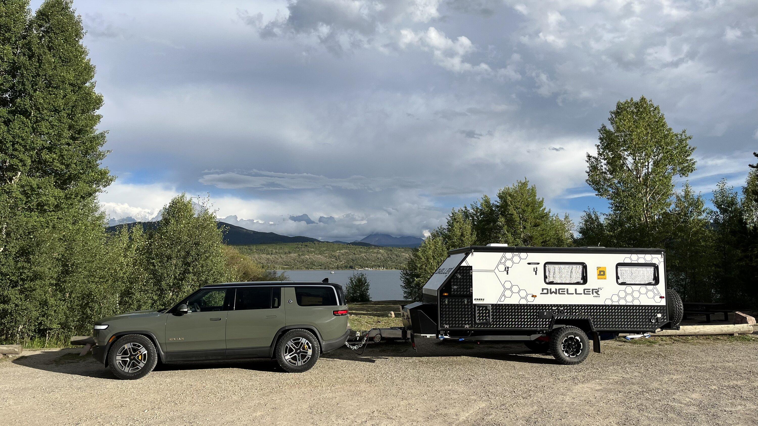 Rivian R1T R1S >2,300 mi. Towing DWELLER Trailer w/ R1S IMG_0852