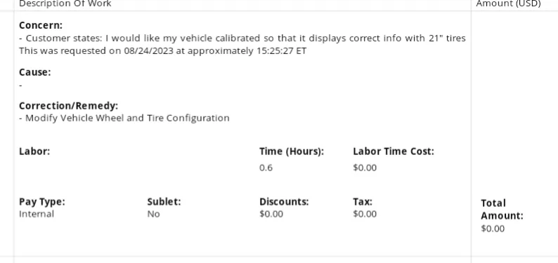Rivian R1T R1S OTA Tire Size Update Screenshot_20230830-133944
