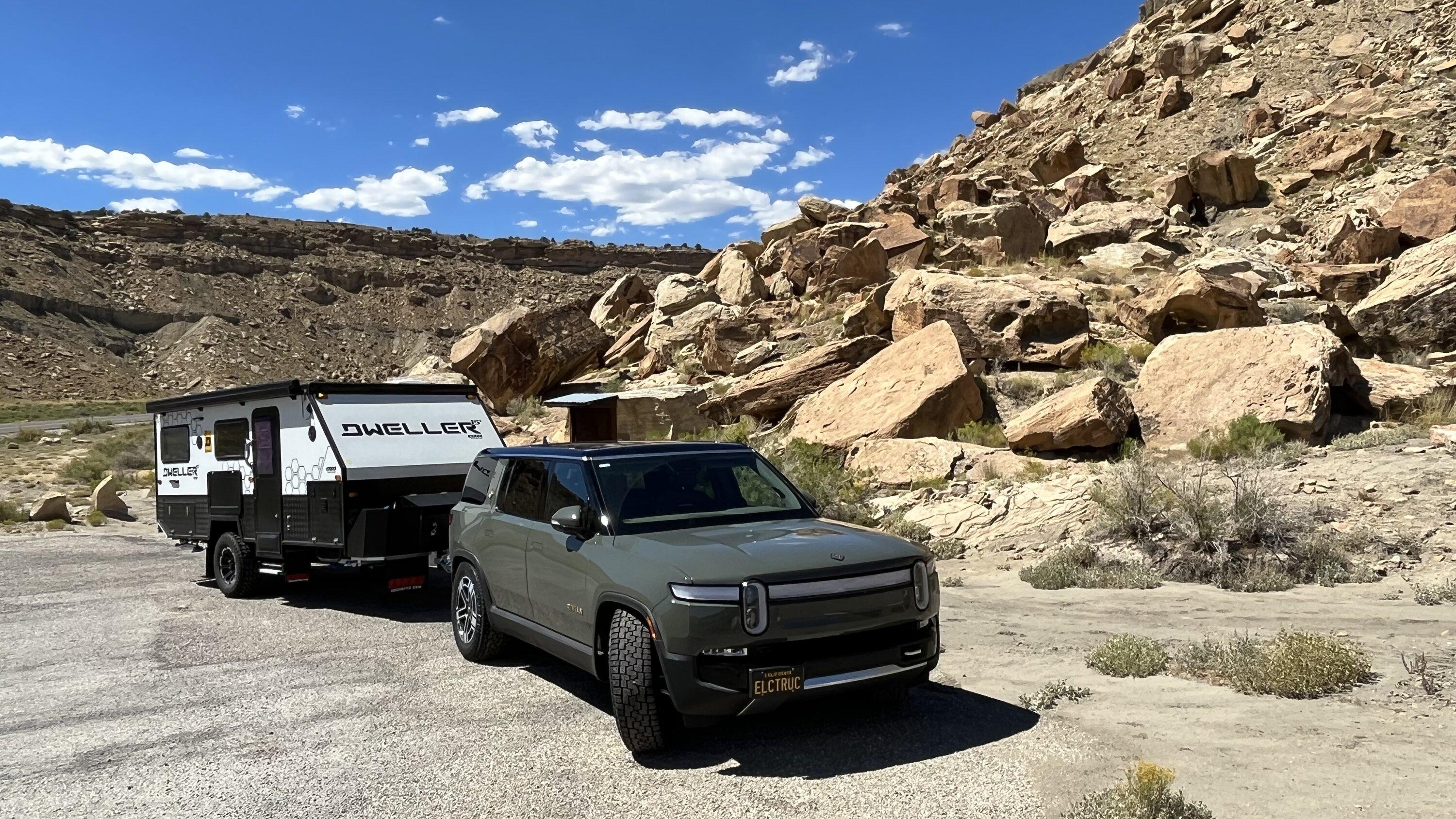 Rivian R1T R1S >2,300 mi. Towing DWELLER Trailer w/ R1S IMG_0872