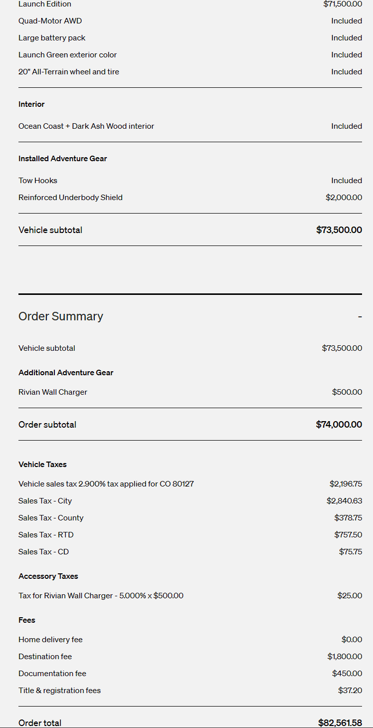 Rivian R1T R1S Colorado Checking In Screenshot 2023-08-31 105206