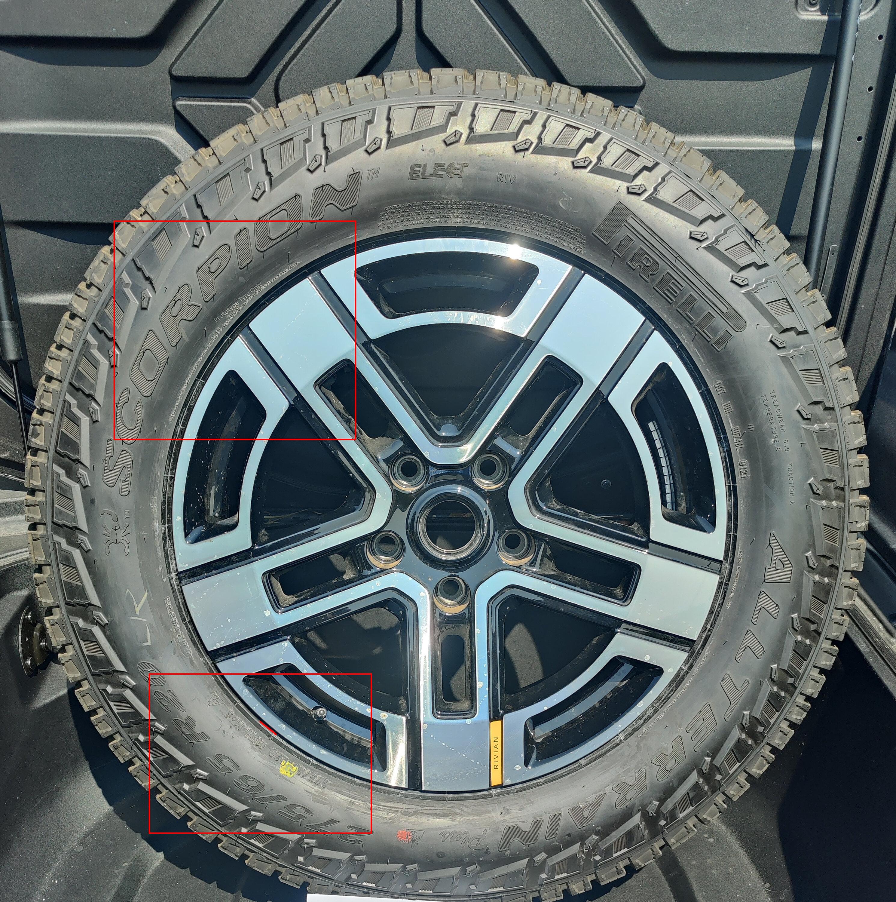 Rivian R1T R1S Discovered Prototype Spare Tire on my R1T IMG_20230831_114620