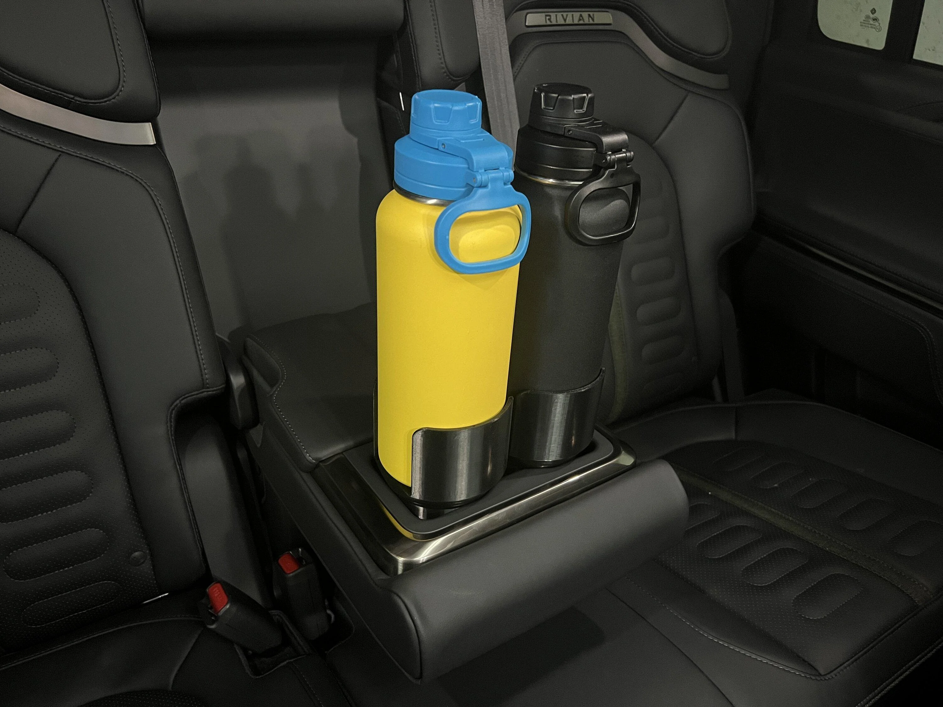 Rivian R1T R1S NEW - OpenSource EV Slim Stowable Cup Holder Expander IMG_1849