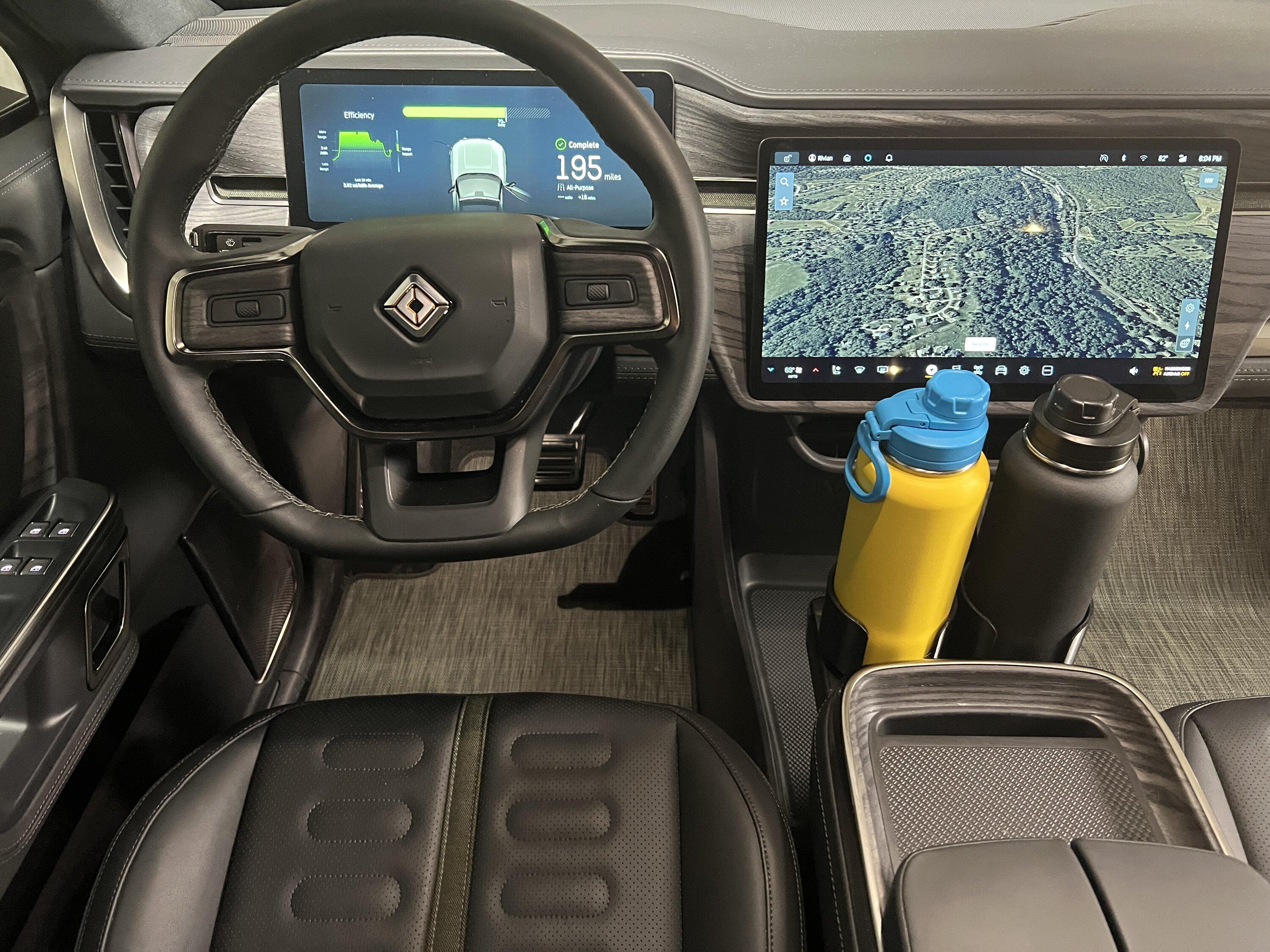 Rivian R1T R1S NEW - OpenSource EV Slim Stowable Cup Holder Expander IMG_1840.JPG