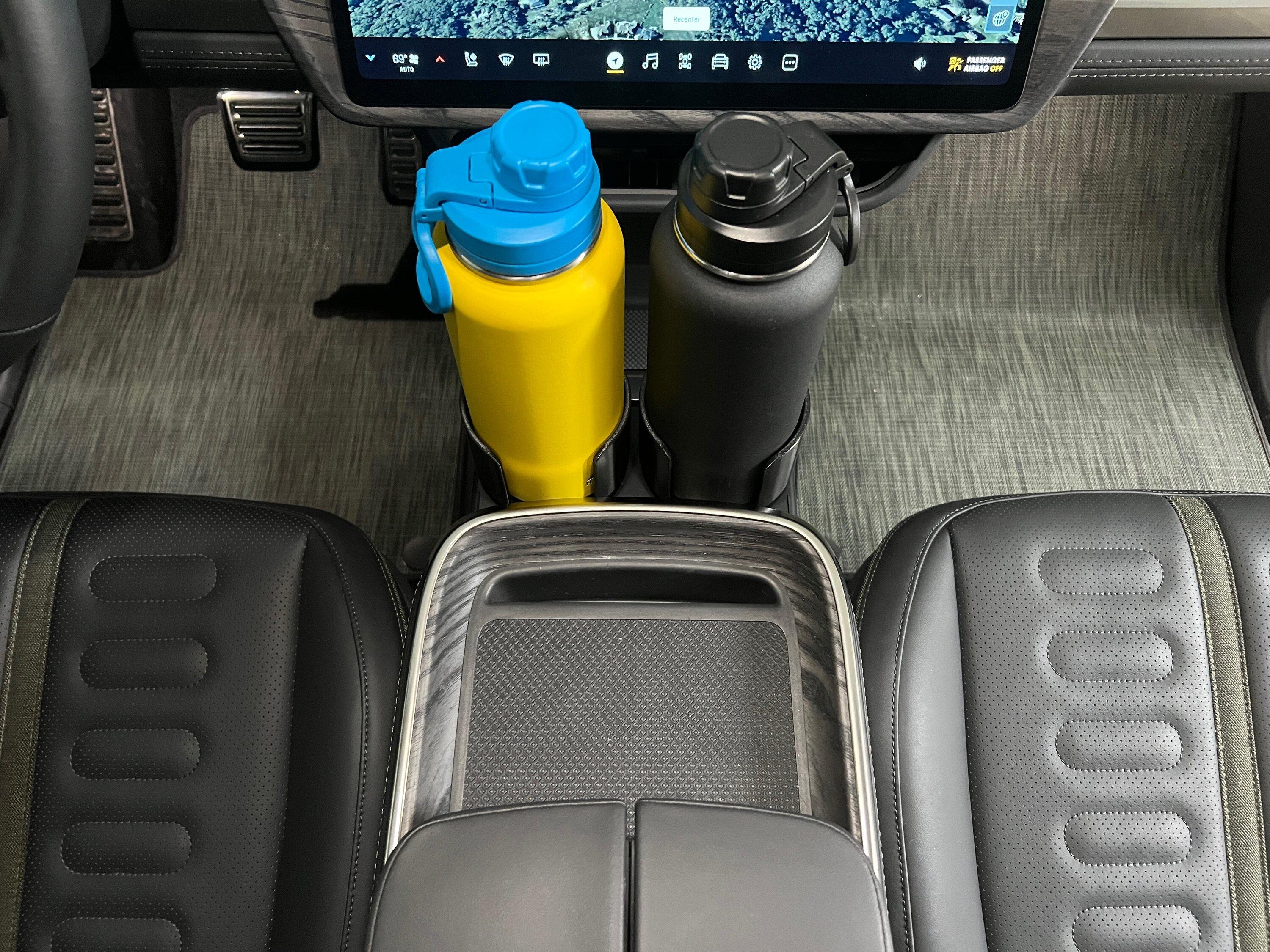 Rivian R1T R1S NEW - OpenSource EV Slim Stowable Cup Holder Expander IMG_1844.JPG