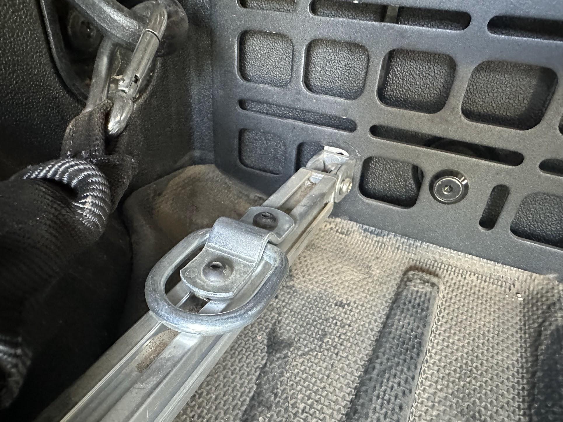 Rivian R1T R1S Rivian R1T No Drill Fridge Slide DIY Installation Walkthrough IMG_5229