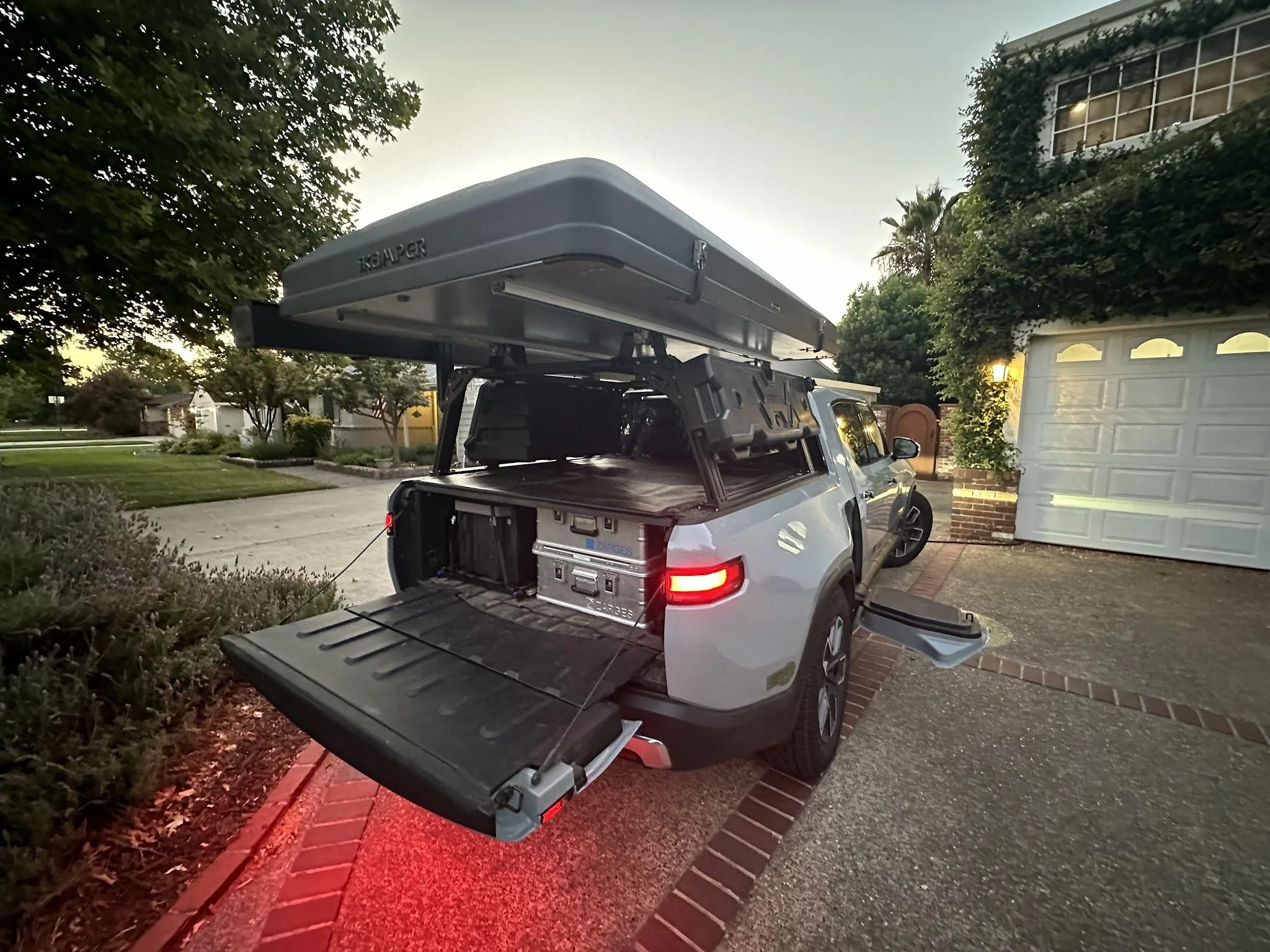 Rivian R1T R1S Rivian R1T No Drill Fridge Slide DIY Installation Walkthrough IMG_4907