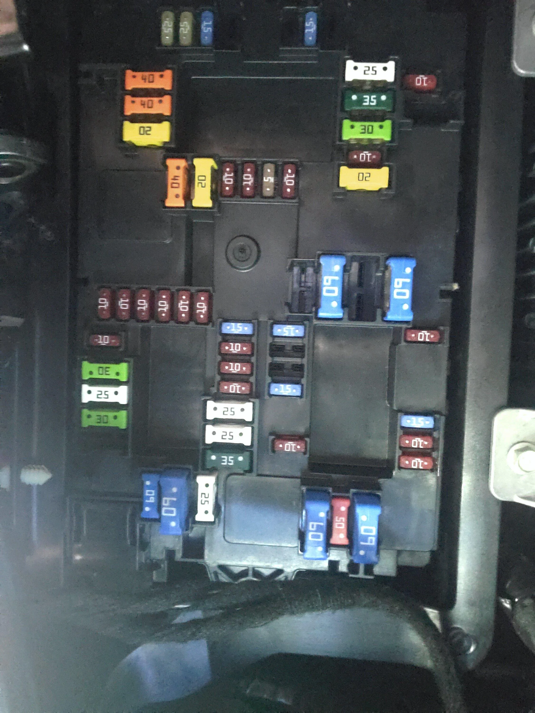 Rivian R1T R1S Interior passenger-side fuse box 20230908_181930