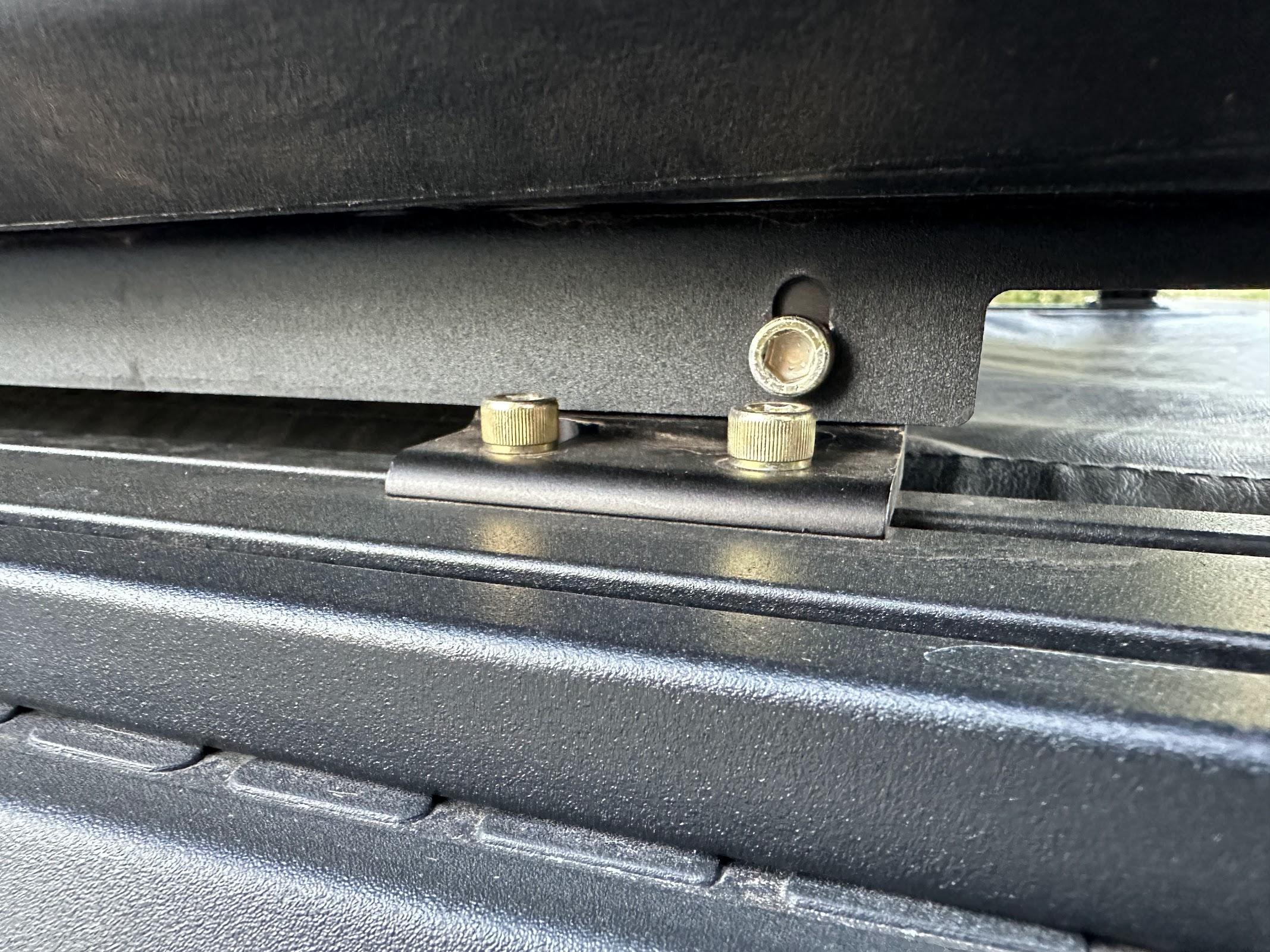 Rivian R1T R1S Rivian R1T No Drill Fridge Slide DIY Installation Walkthrough IMG_5259