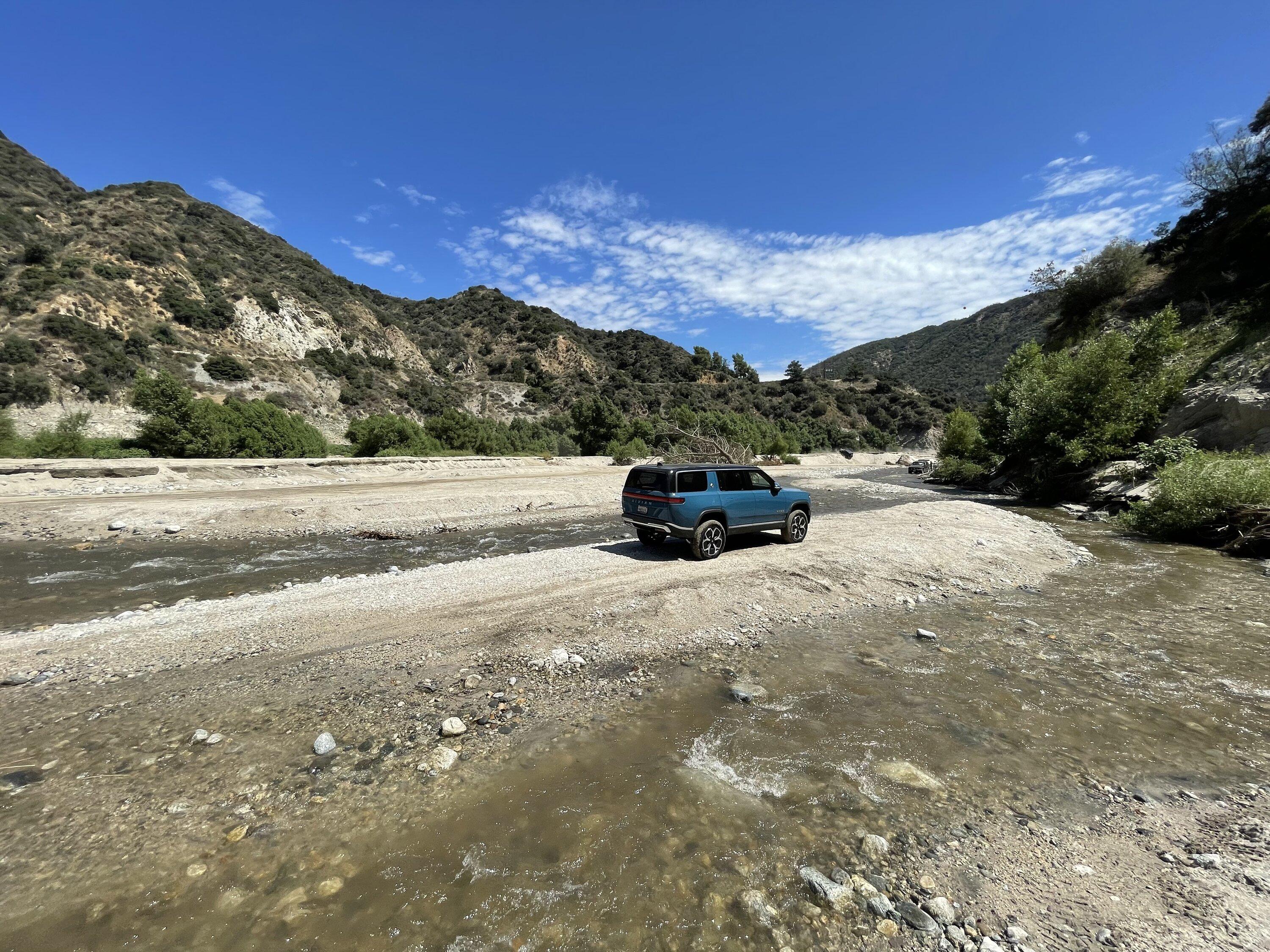 Rivian R1T R1S Creek fun with R1S IMG_5909