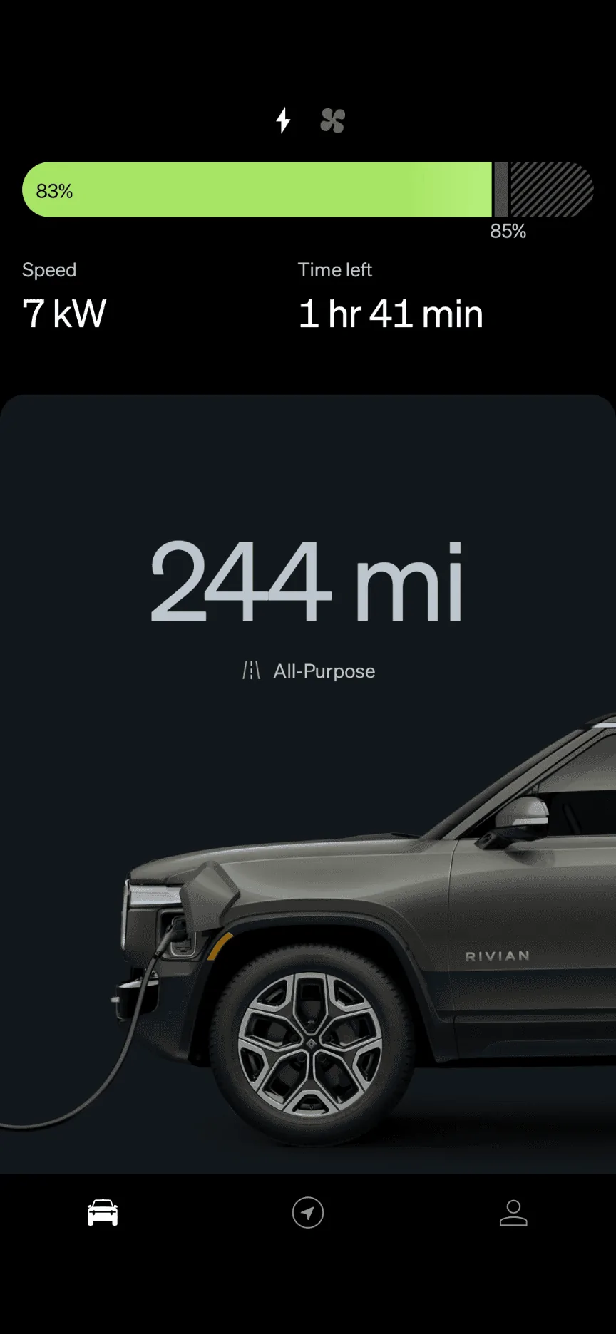 Rivian R1T R1S R1S A/C at full blast uses about 5 kW 1000002655