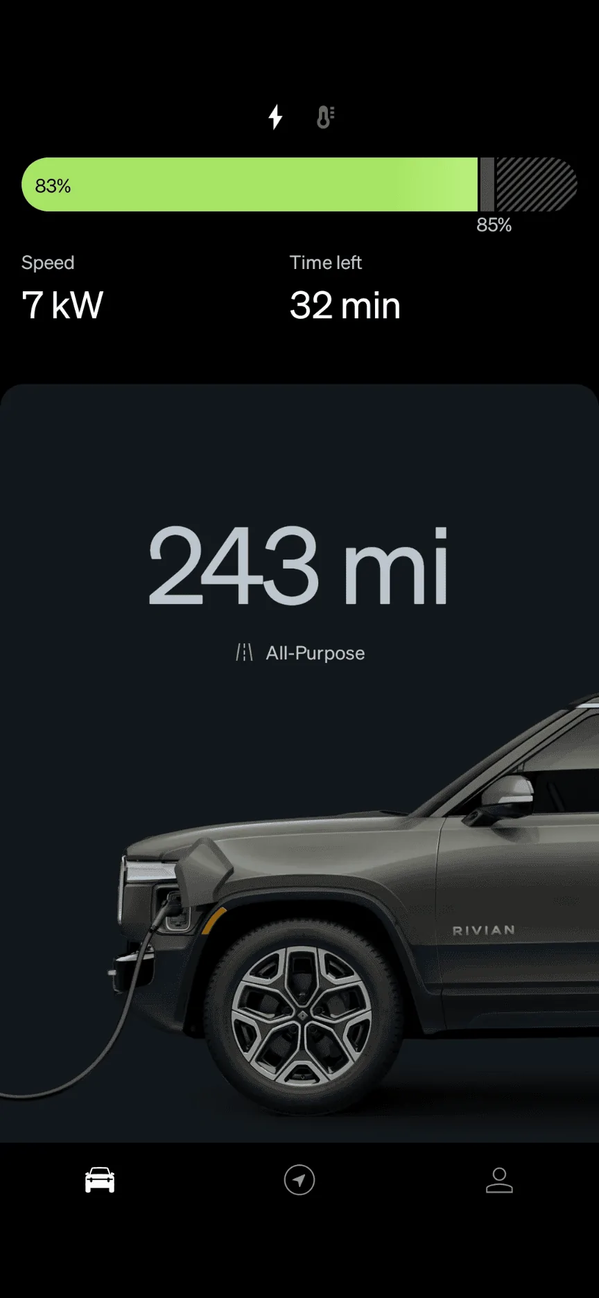 Rivian R1T R1S R1S A/C at full blast uses about 5 kW 1000002654