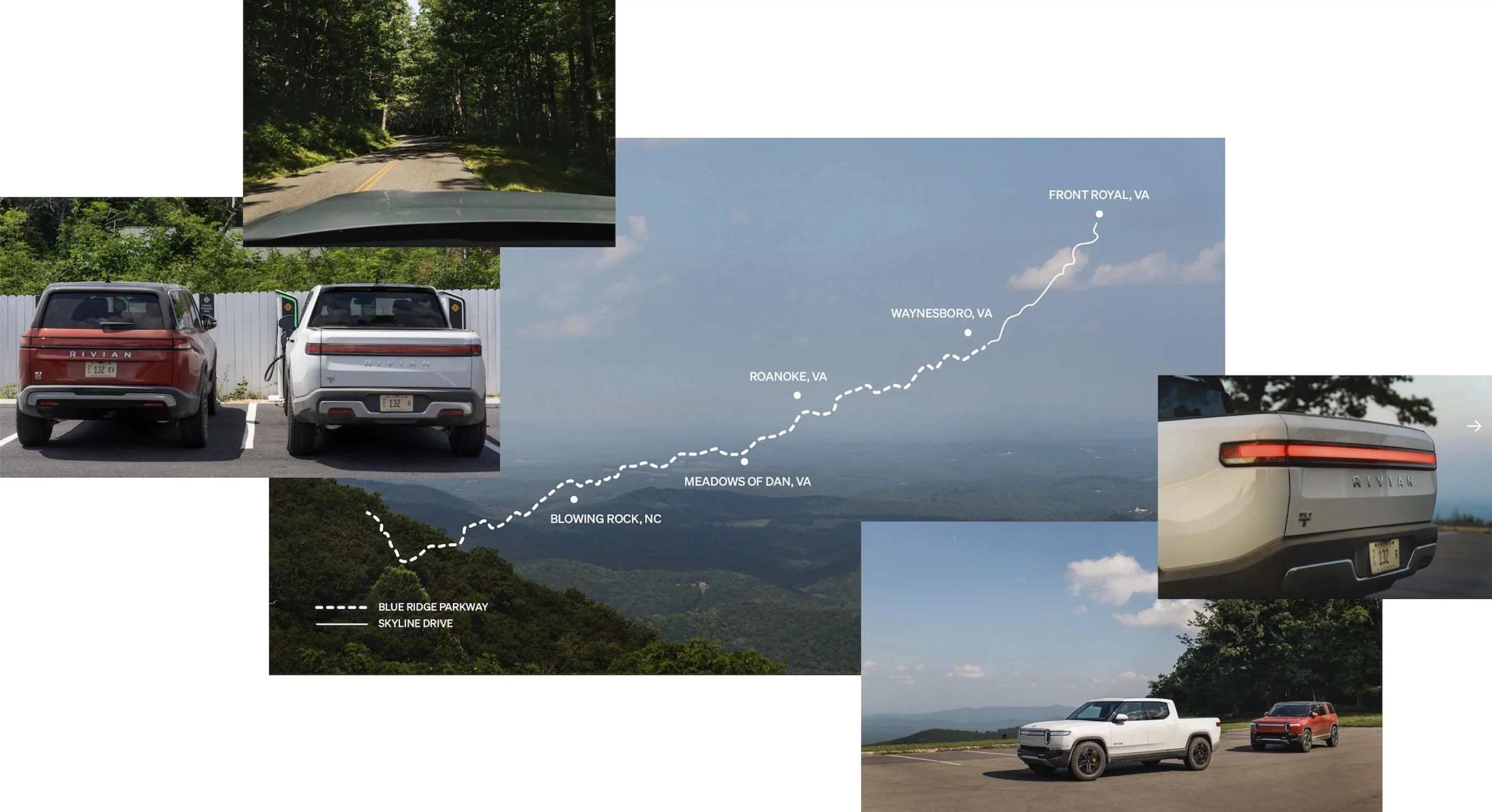 Rivian R1T R1S Rivian Adventure RAN Network adds 5 new charging sites along Blue Ridge Parkway Screenshot 2023-09-12 at 9.42.36 AM