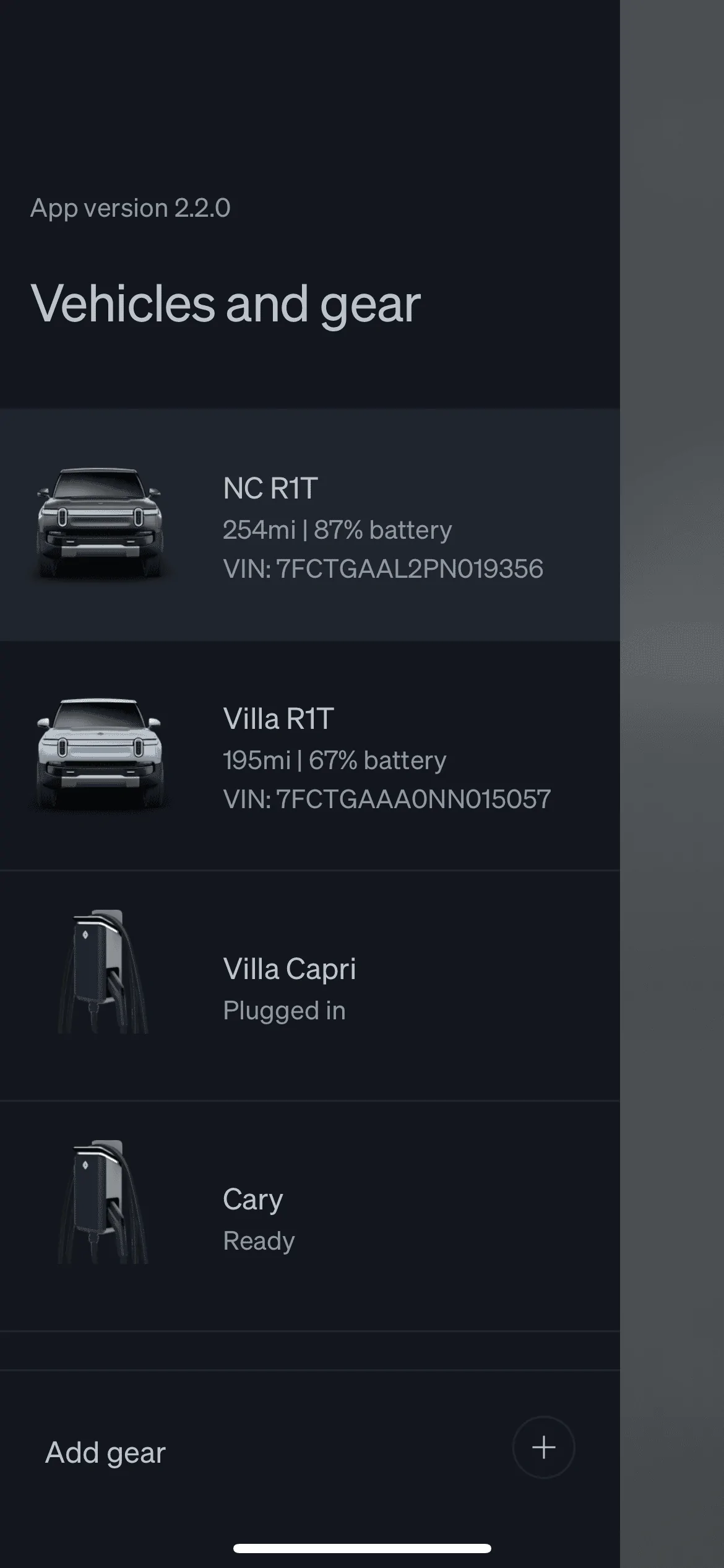 Rivian R1T R1S Need to add a second Wall Charger to app IMG_5491