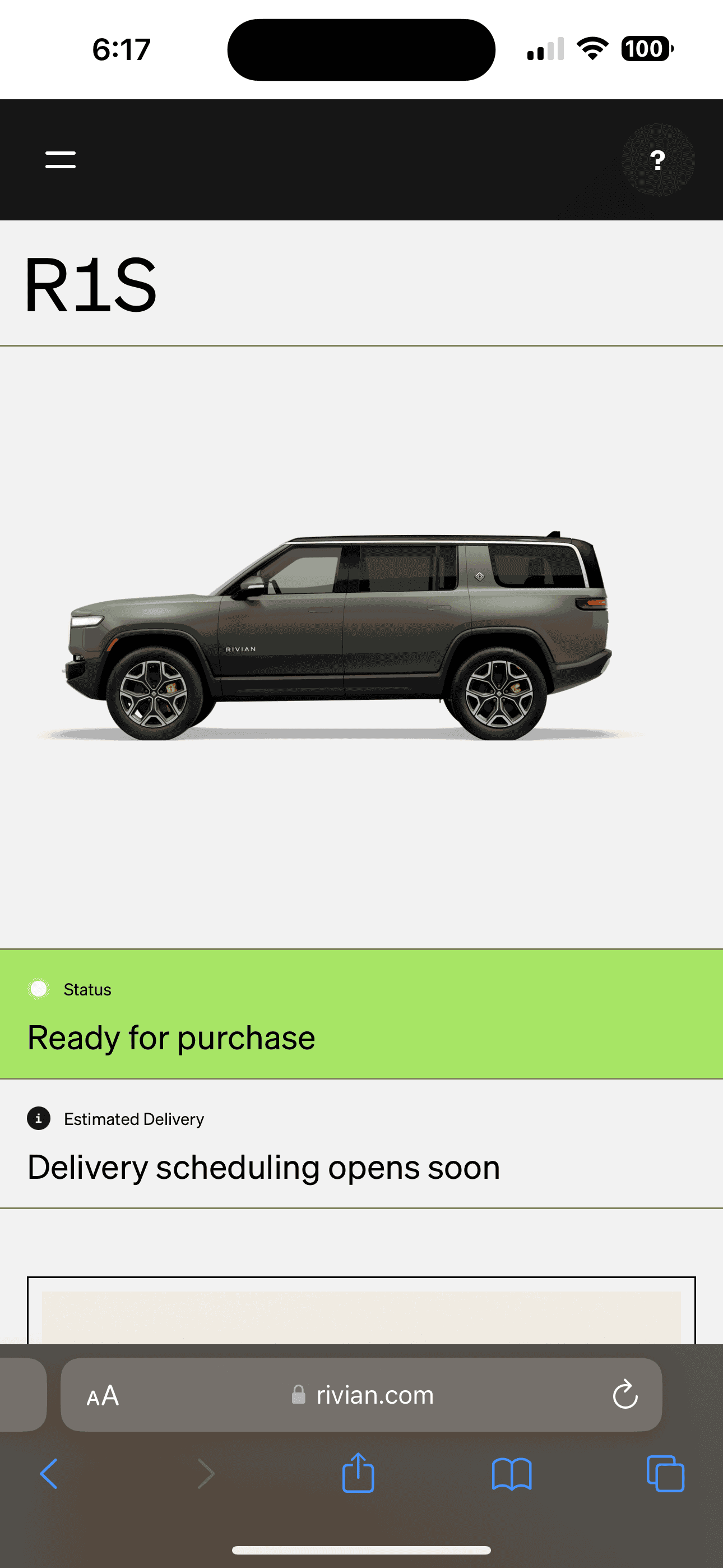 Rivian R1T R1S latest VIN for R1S 1694859493896