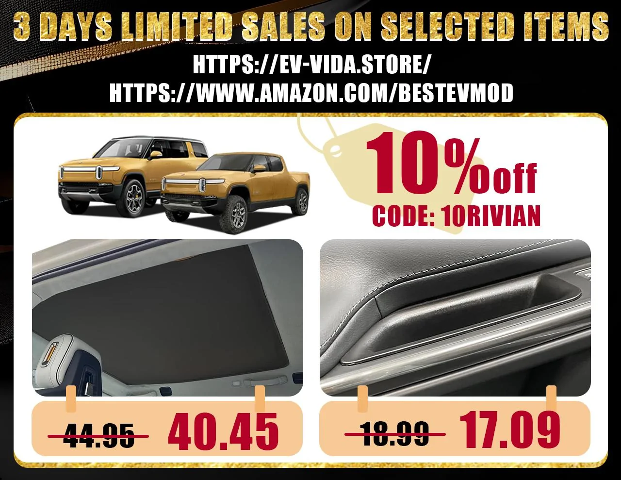 Rivian R1T R1S 【AOSK BestEvMod】9/15 Sales on Selected items and New Product Alert(3 days limited) rivian