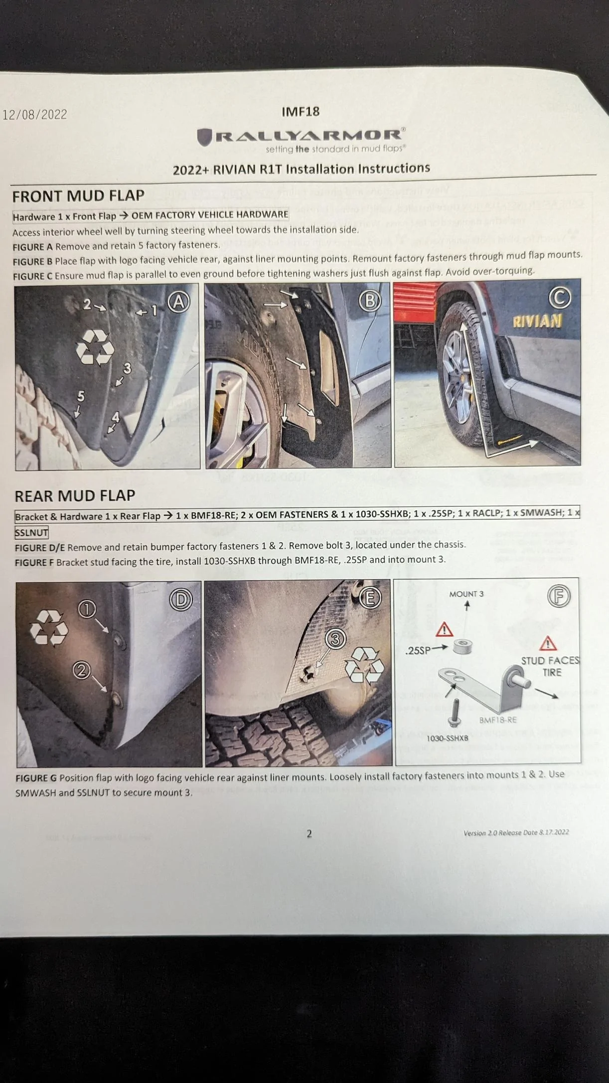 Rivian R1T R1S Rally Armor MudFlaps Installed Photos & Review 1694880253138