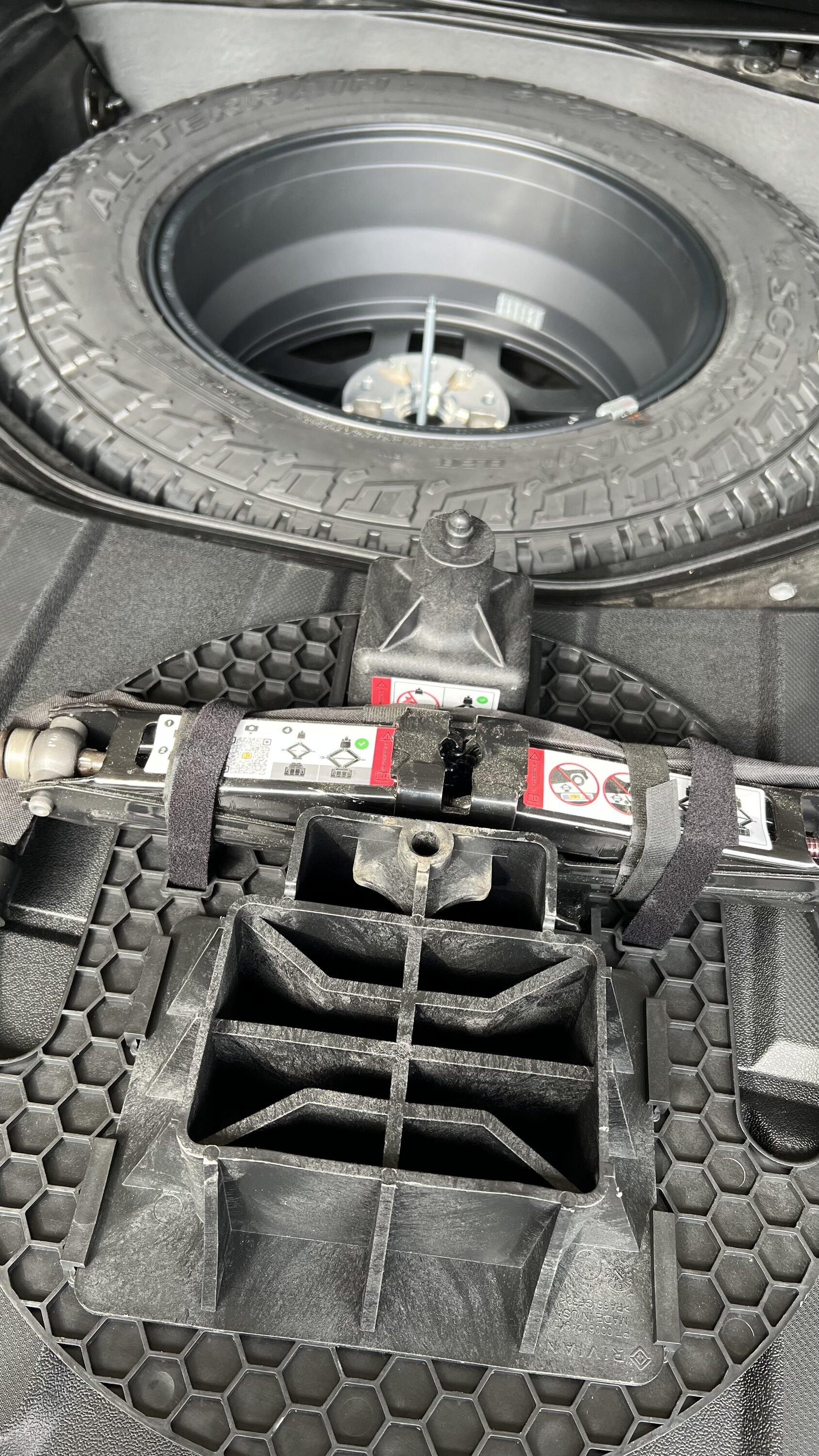 Rivian R1T R1S Rivian Spare Tire Kit - Old vs New (there's a difference) IMG_5418