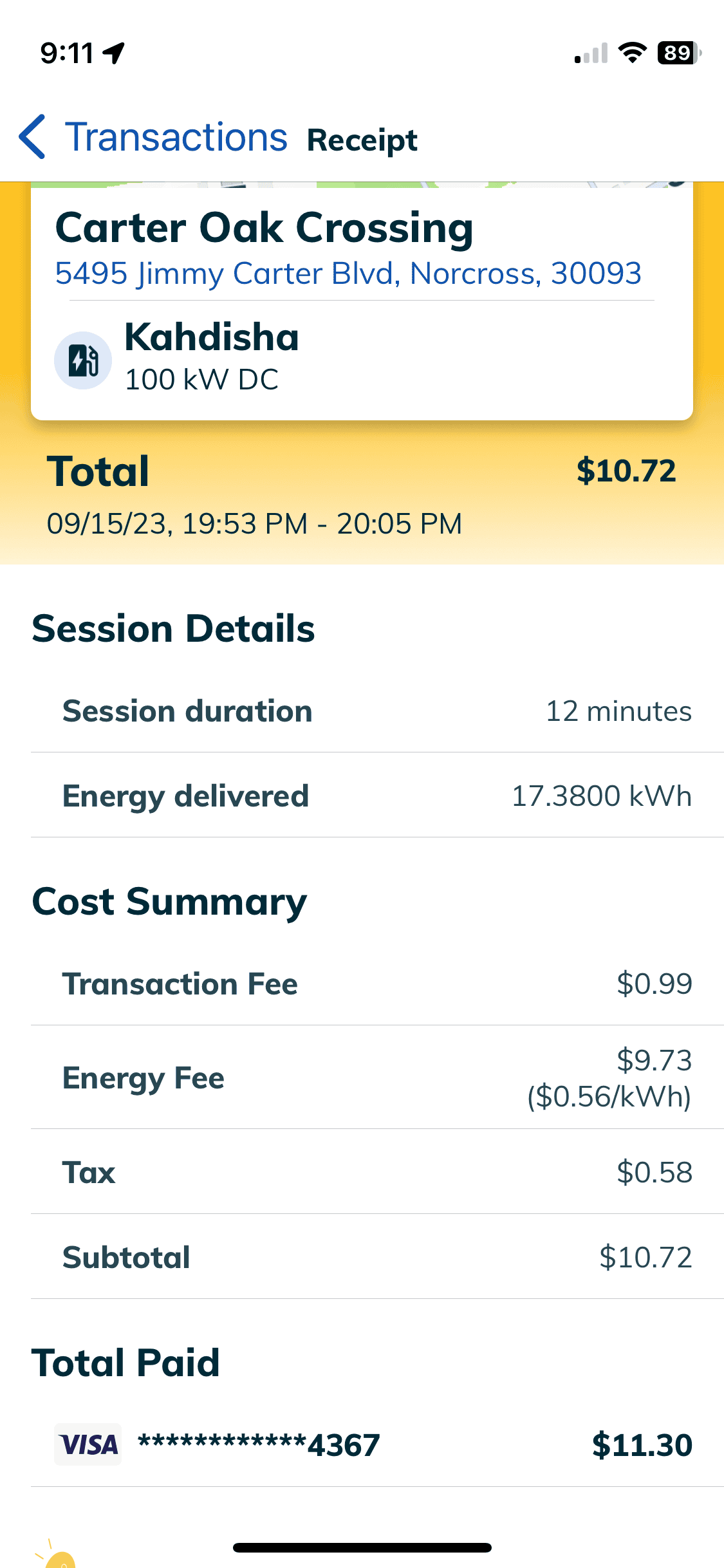 Rivian R1T R1S EVGo now $/kwh in GA IMG_7167