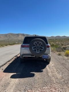 Rivian R1T R1S Rigid Armor hitch spare tire carrier for R1S -- installed photos & review IMG_3825
