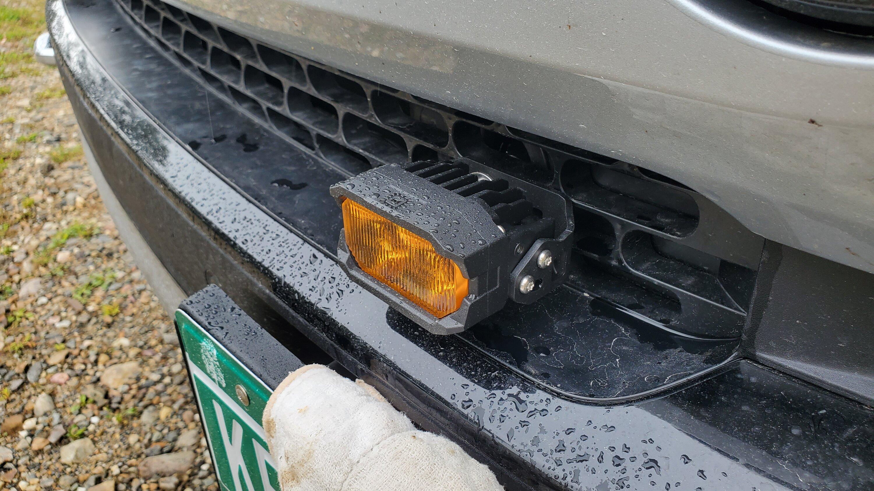 Rivian R1T R1S Fog lights installed near on the lower grill area? 20230919_115549