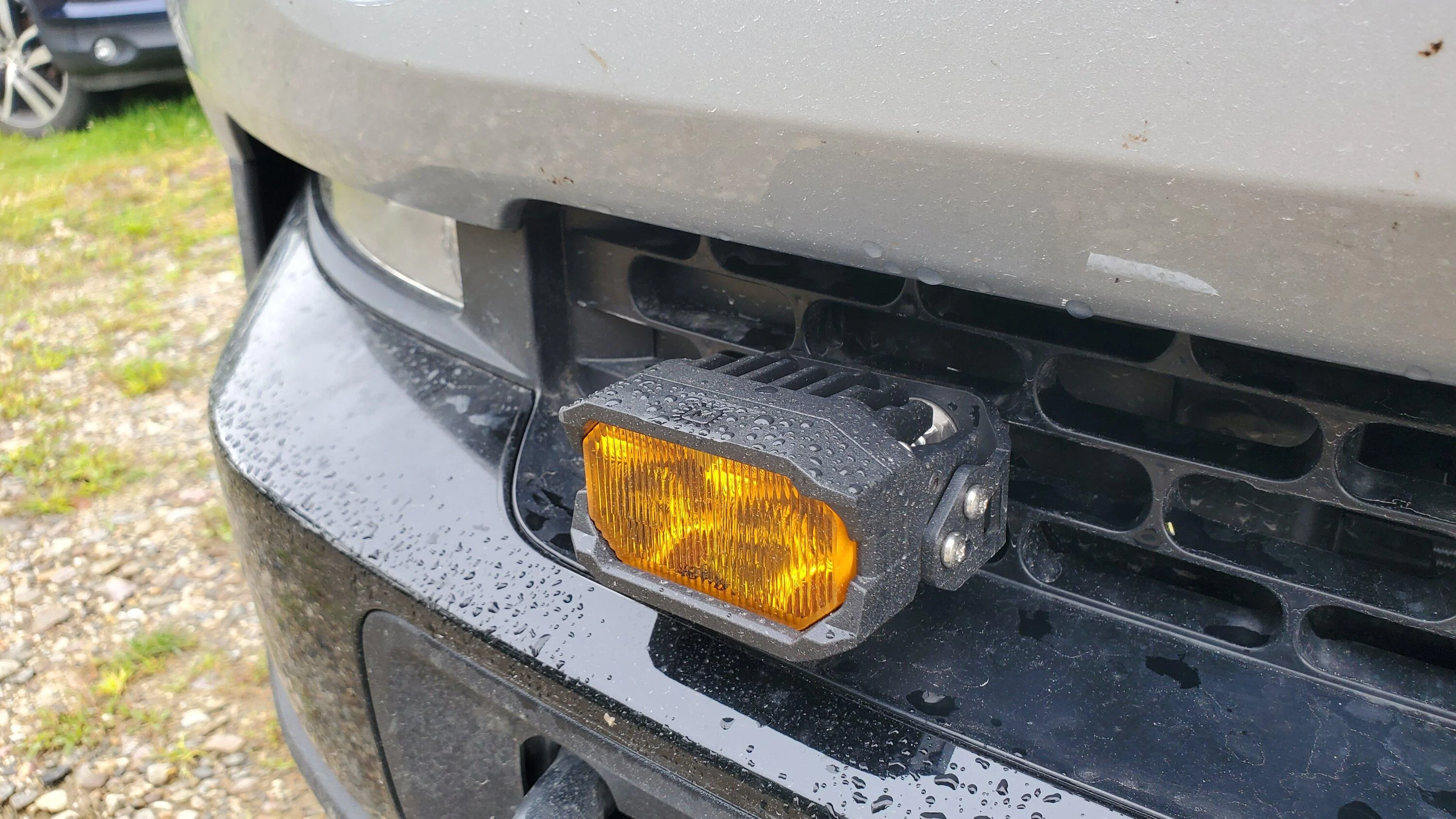 Rivian R1T R1S Fog lights installed near on the lower grill area? 20230919_115558