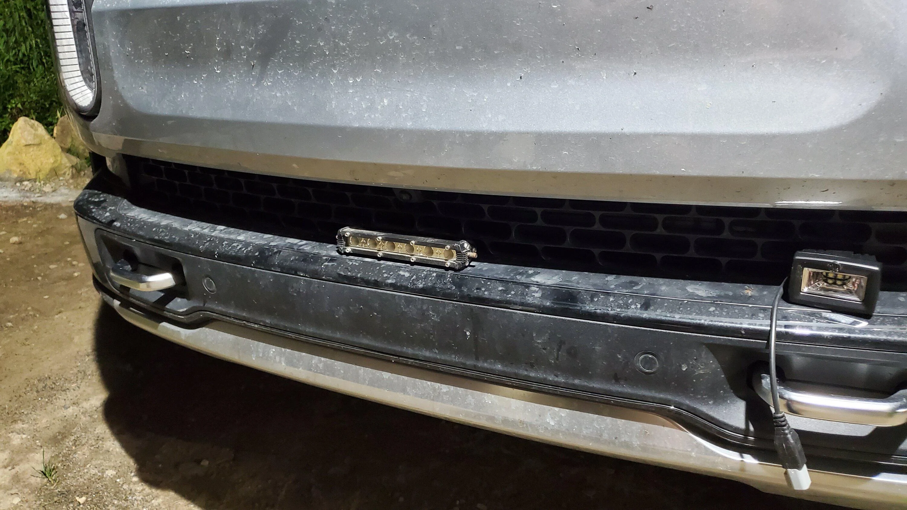 Rivian R1T R1S Fog lights installed near on the lower grill area? 20230905_195925