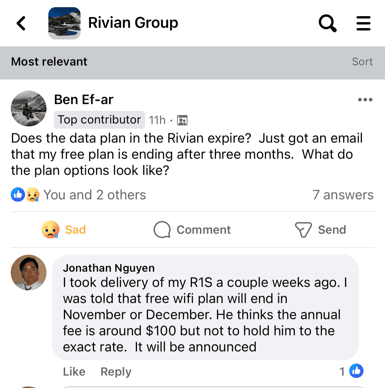 Rivian R1T R1S Free data ending soon? 1695217029308