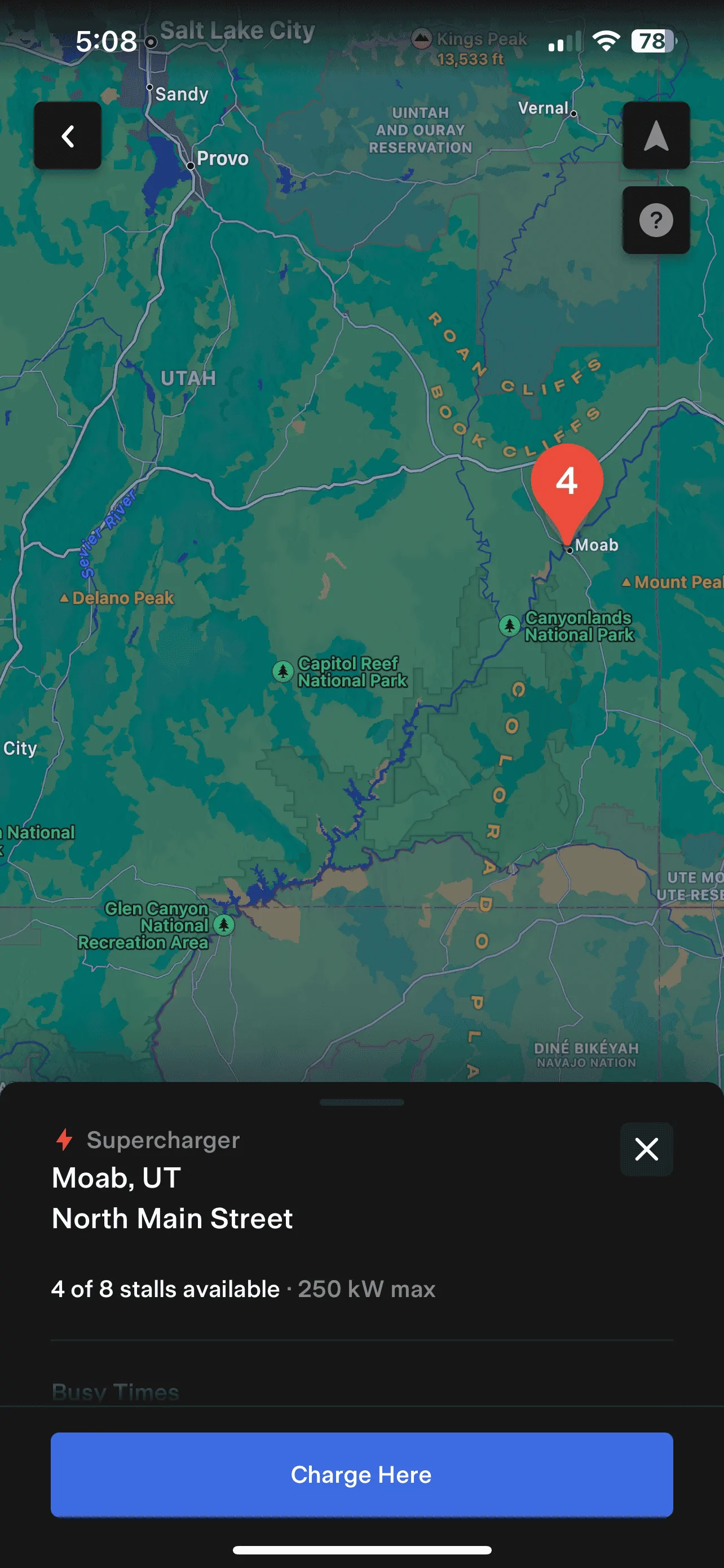 Rivian R1T R1S Moab UT - Tesla Supercharger with Magic Dock is up! IMG_5142
